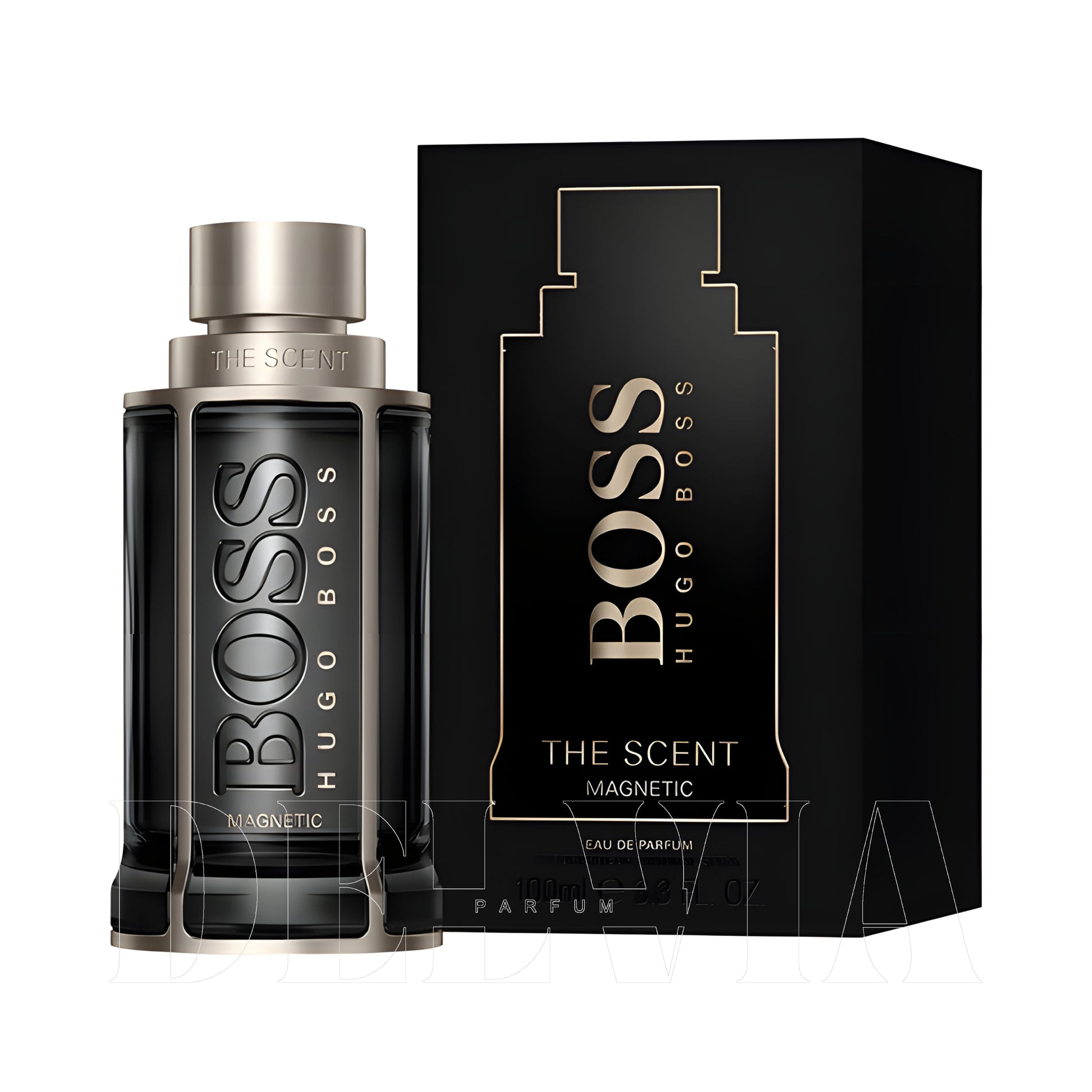 Hugo Boss The Scent Magnetic Katı Parfum — kutu ve şişe görseli
