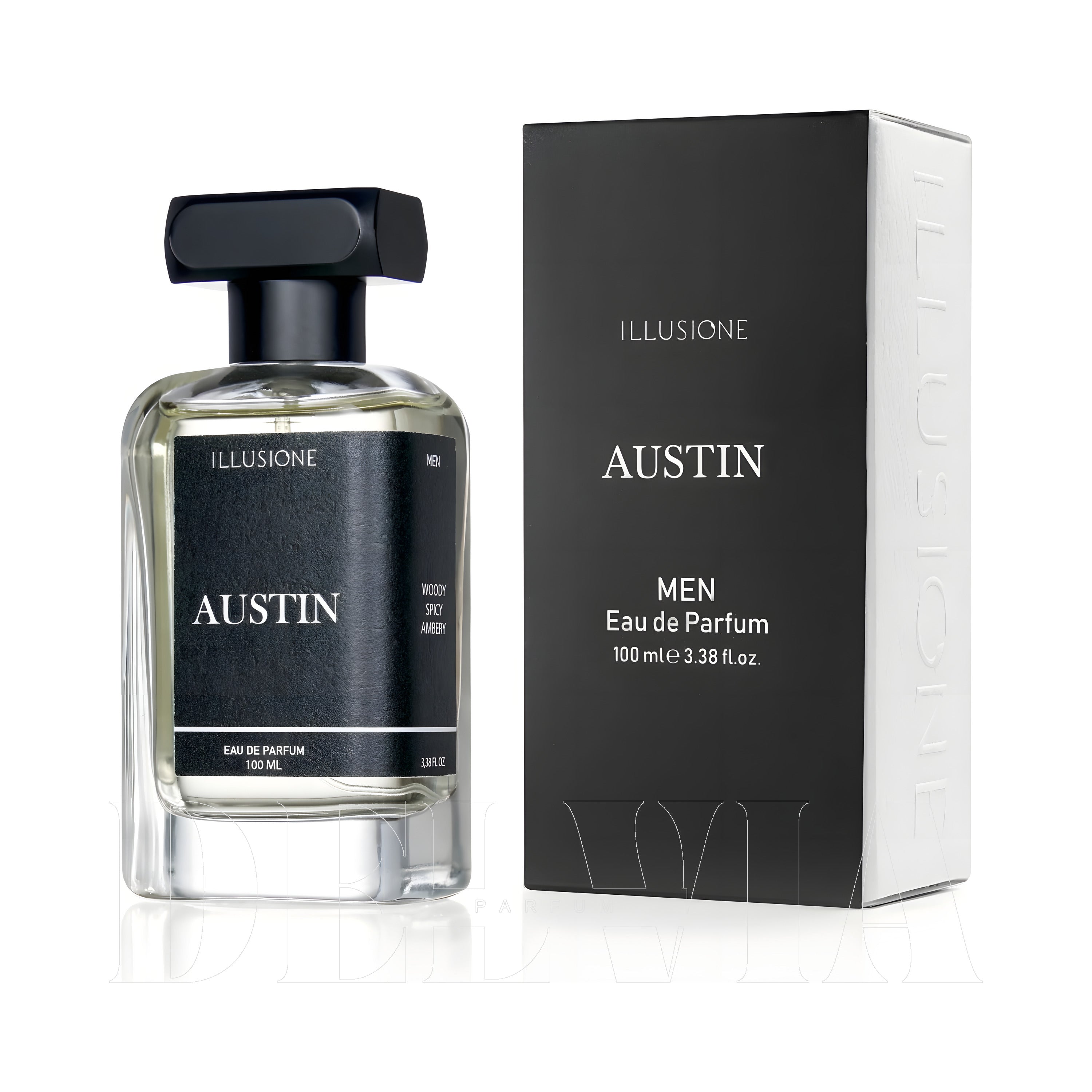 Illusione Austin Araba Kokusu — kutu ve şişe görseli