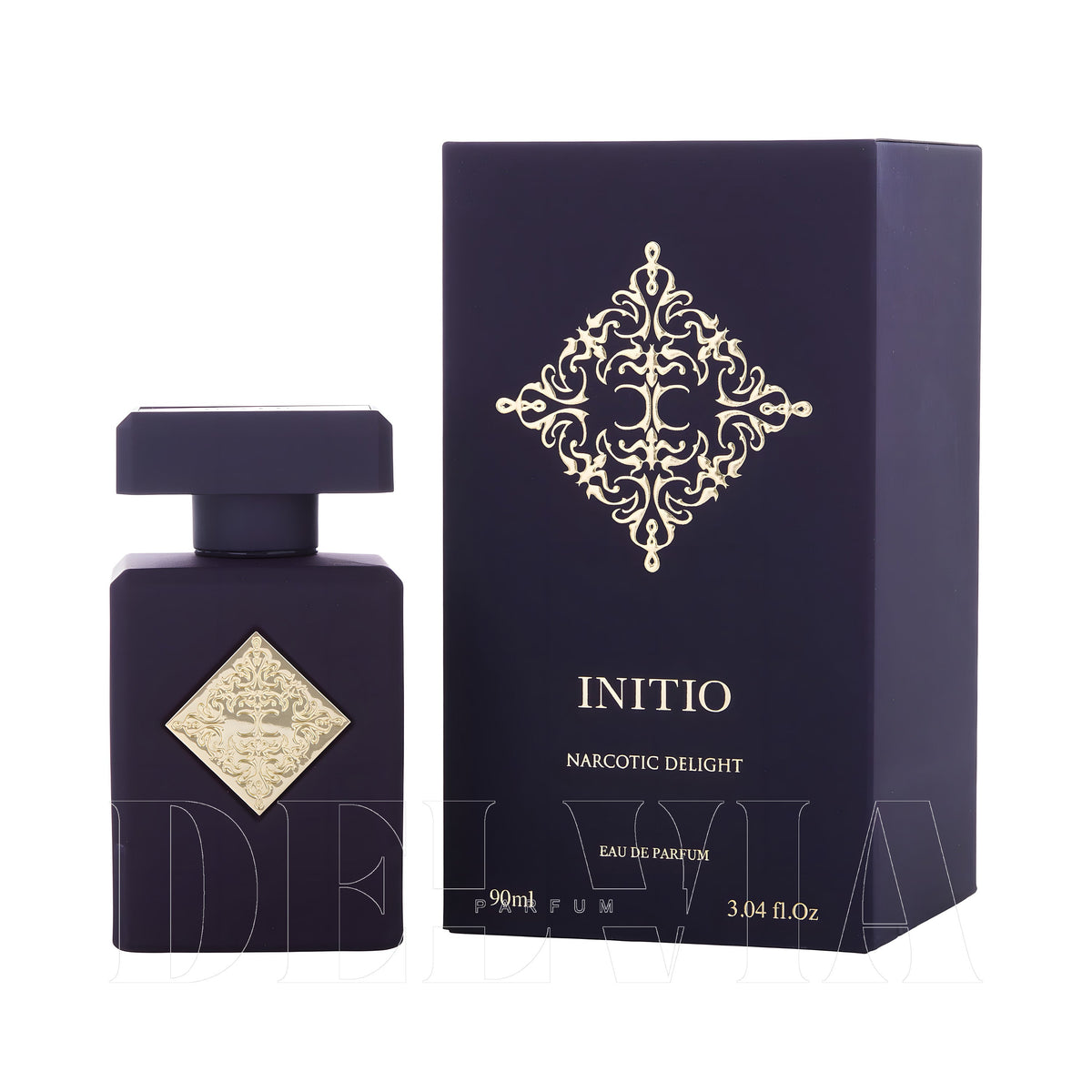 Initio Narcotic Delight 10 ml dekant parfüm — kutu ve şişe görseli