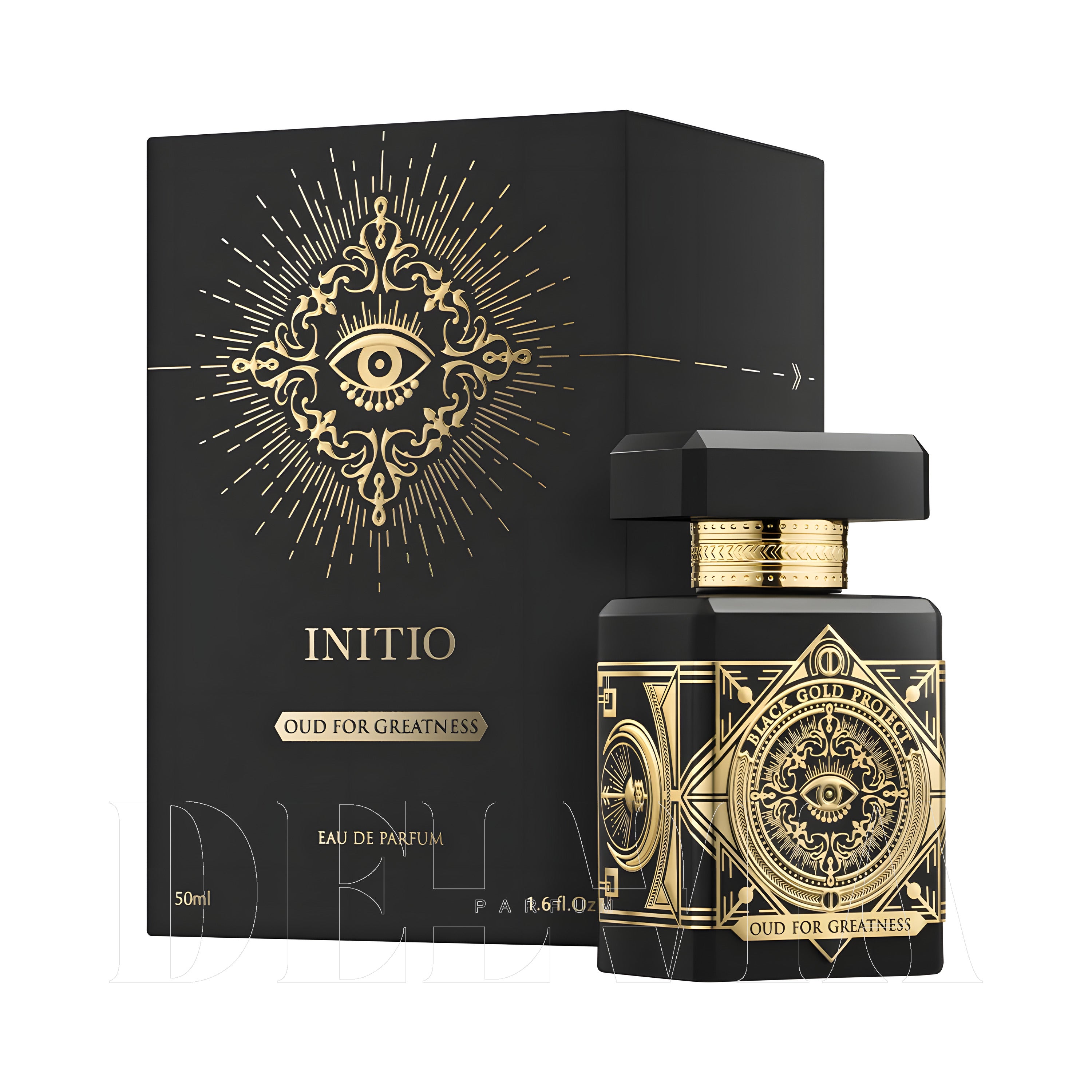 Initio Oud For Greatness 2 ml dekant parfüm — kutu ve şişe görseli