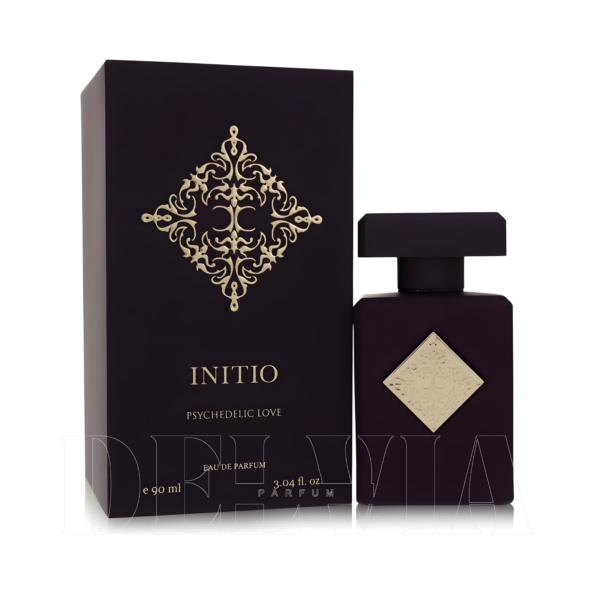 Initio Psychedelic Love Edp Spray 8 ml dekant parfüm — kutu ve şişe görseli