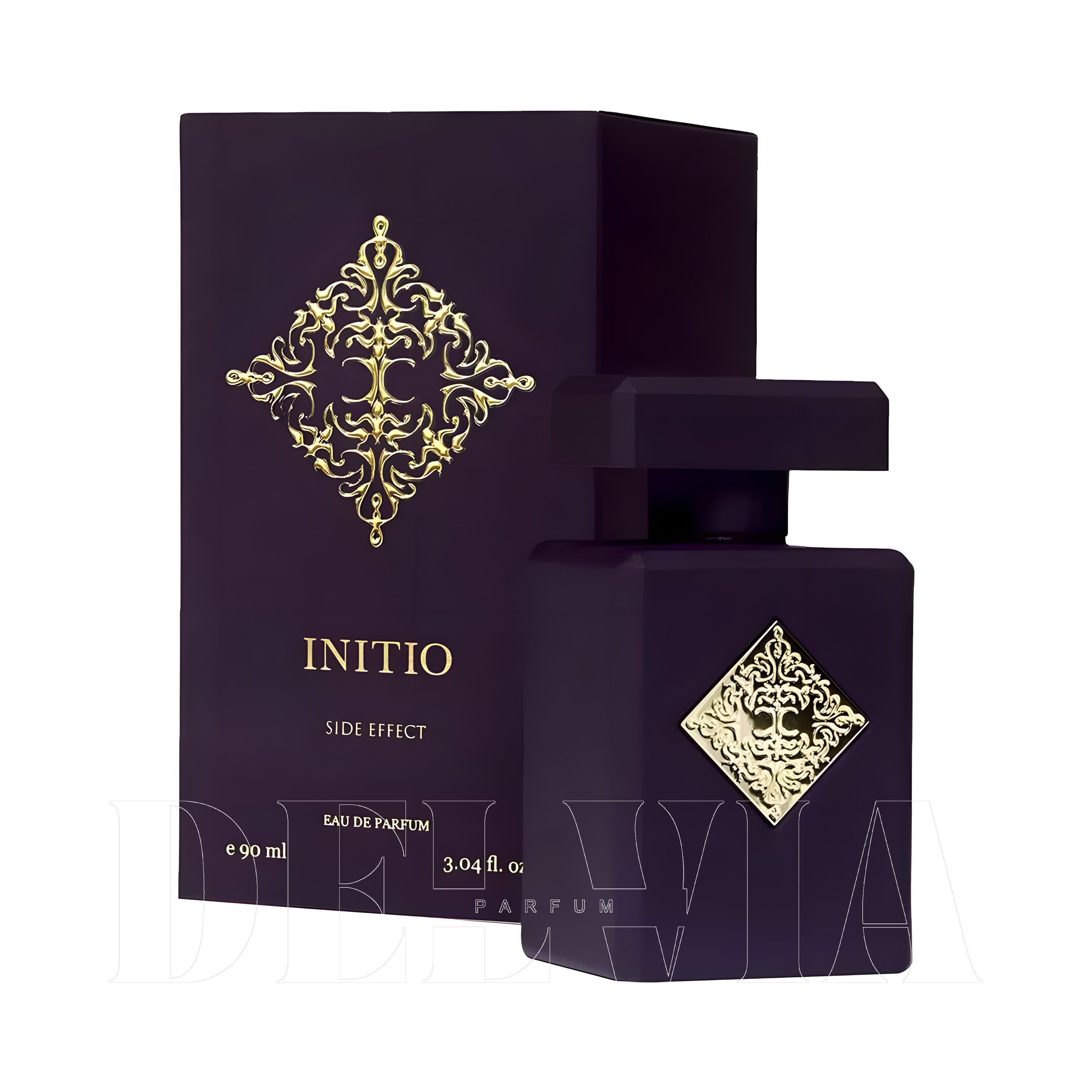 Initio Side Effect 8 ml dekant parfüm — kutu ve şişe görseli