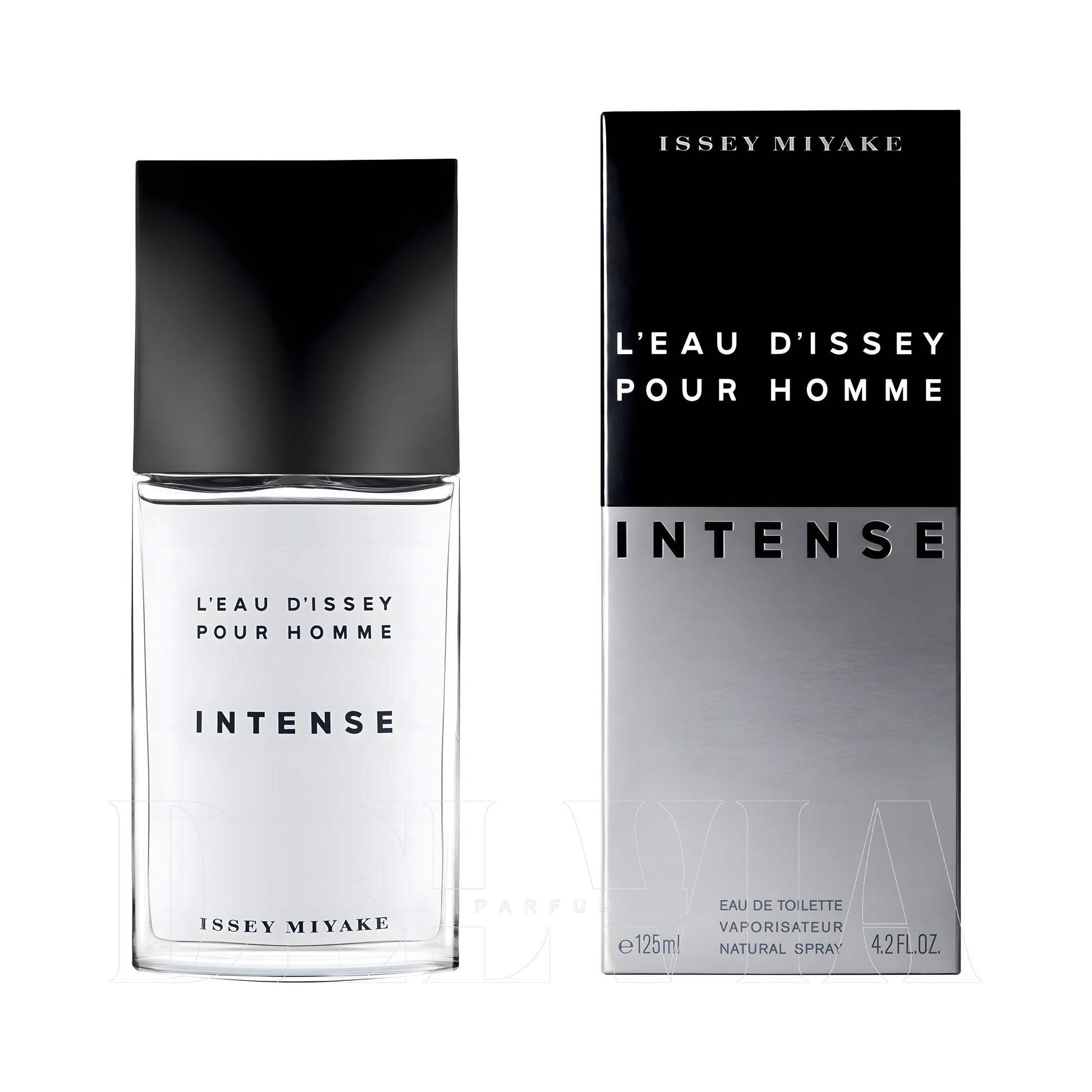 Issey Miyake L Eau D Issey Intense 1 ml dekant parfüm — kutu ve şişe görseli