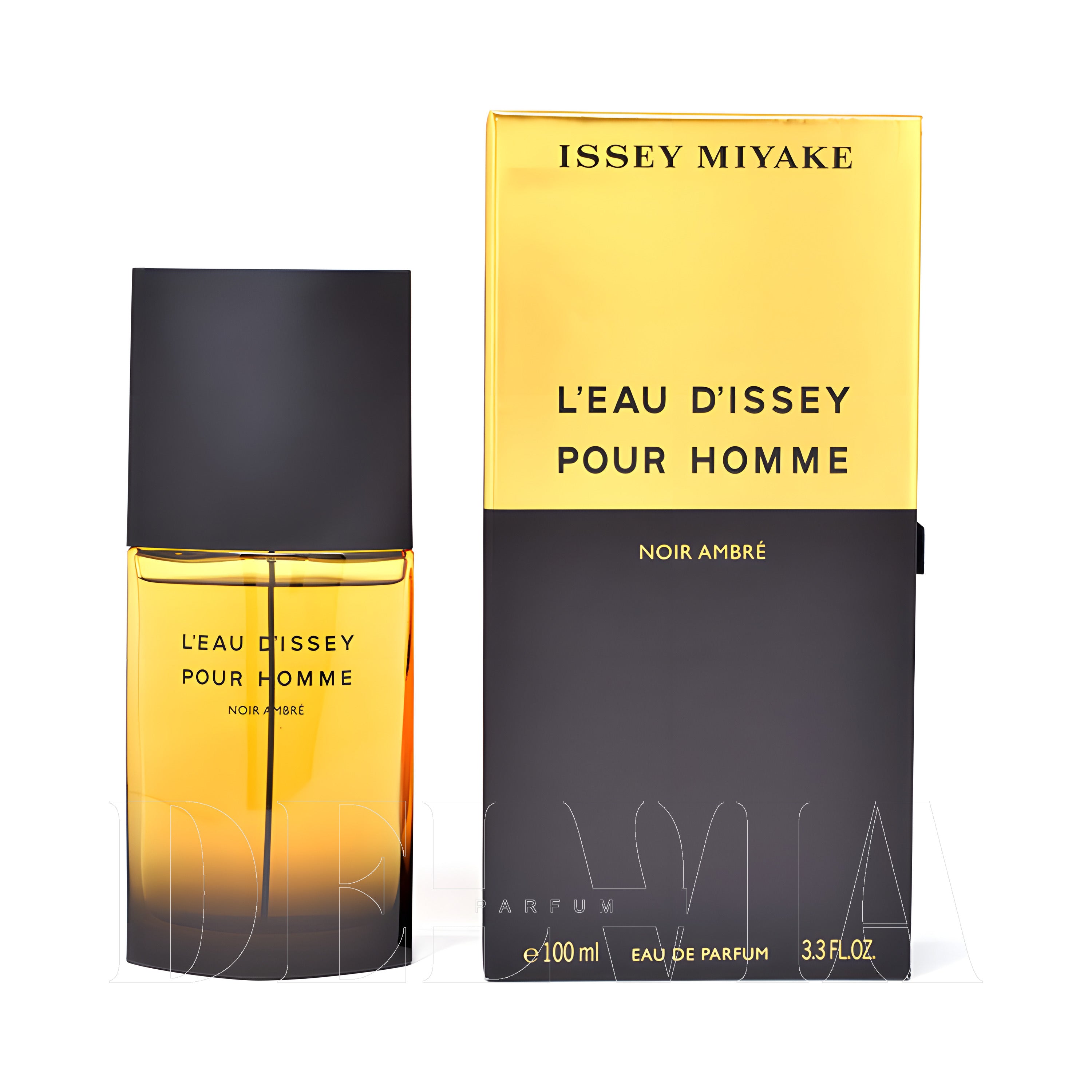 Issey Miyake L Eau D Issey Noir Ambre 2 ml dekant parfüm — kutu ve şişe görseli
