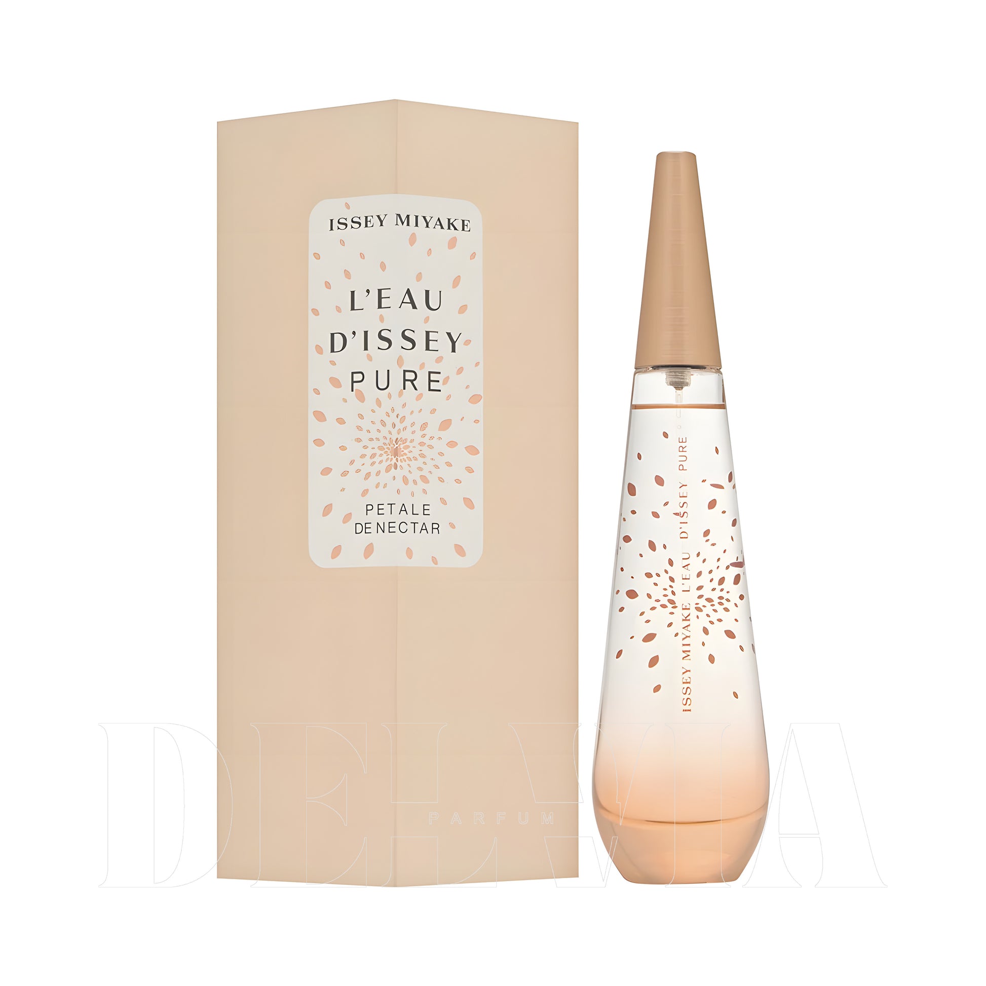 Issey Miyake L Eau D Issey Pure Petale Nectar 1 ml dekant parfüm — kutu ve şişe görseli