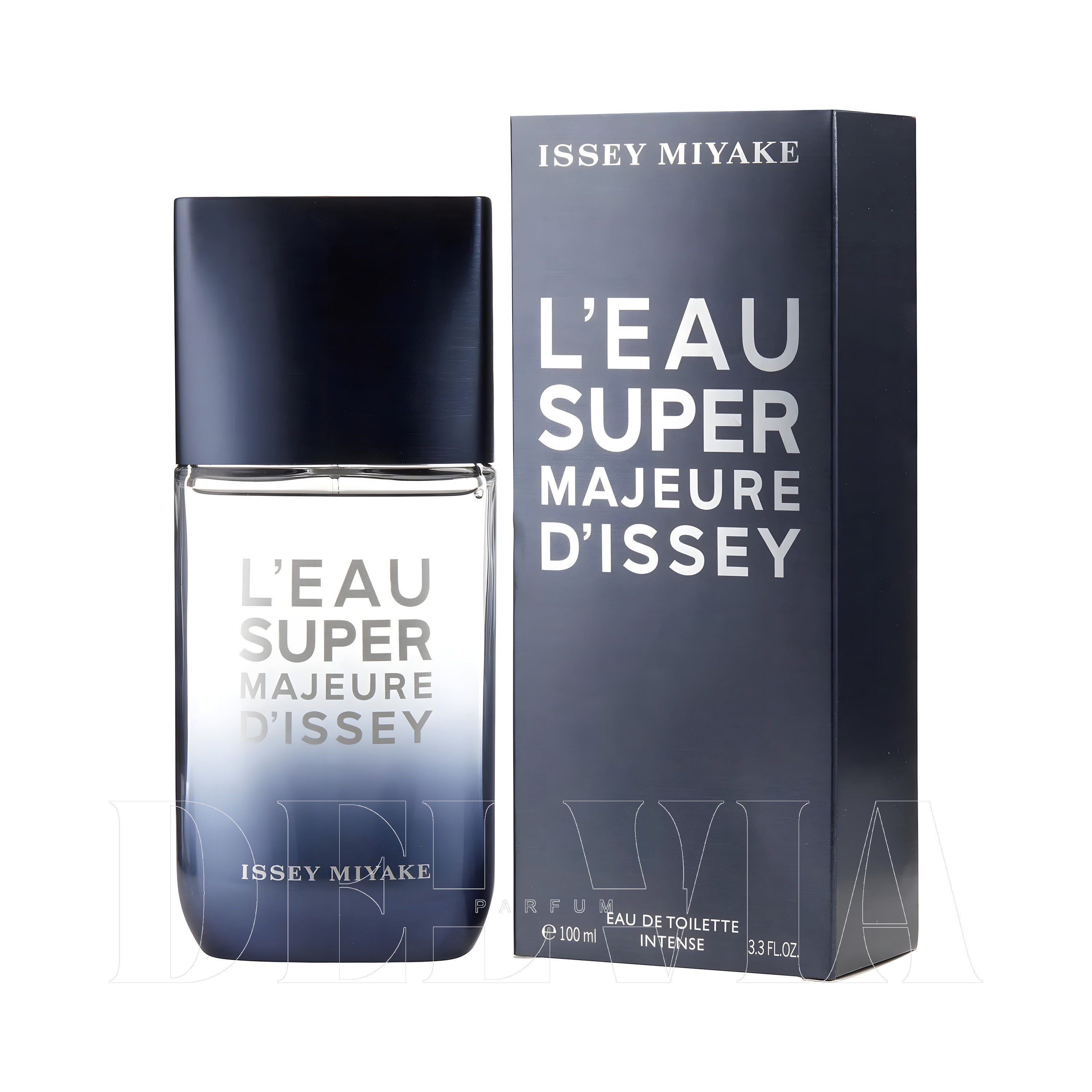 Issey Miyake L Eau Super Majeure 1 ml dekant parfüm — kutu ve şişe görseli
