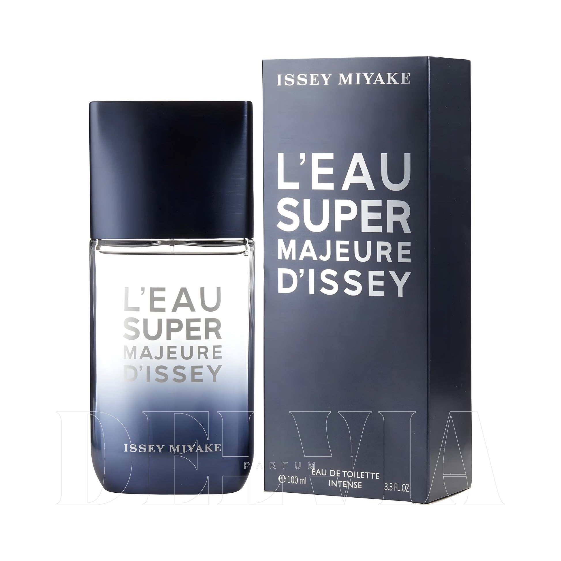 Issey Miyake L Eau Super Majeure 2 ml dekant parfüm — kutu ve şişe görseli