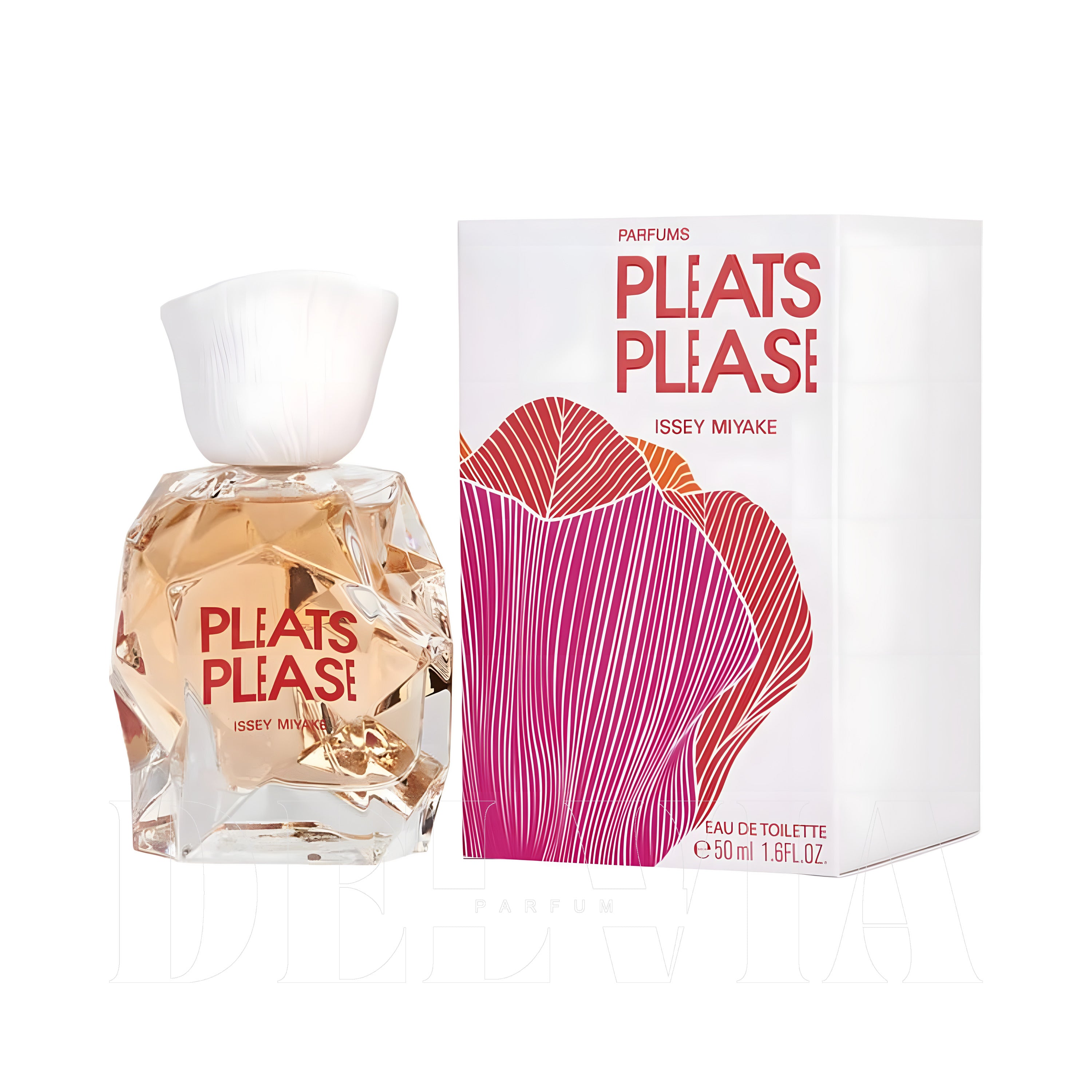 Issey Miyake Pleats Please 2 ml dekant parfüm — kutu ve şişe görseli