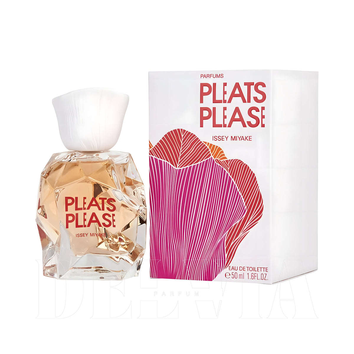 Issey Miyake Pleats Please 2 ml dekant parfüm — kutu ve şişe görseli