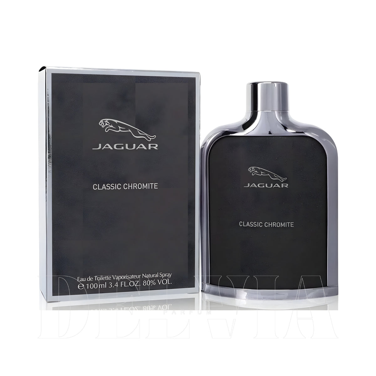 Jaguar Classic Chromite 2 ml dekant parfüm — kutu ve şişe görseli