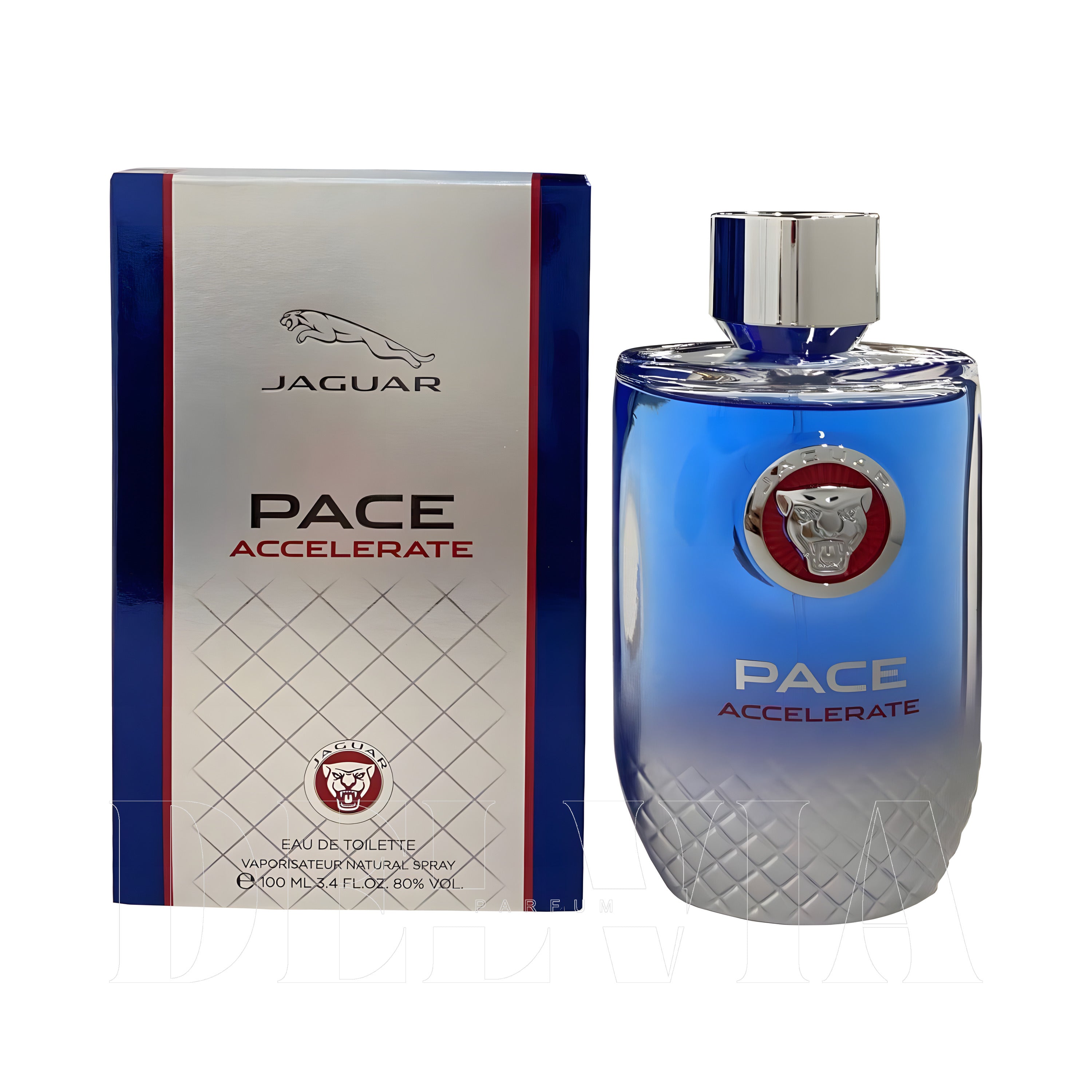 Jaguar Pace Accelerate 2 ml dekant parfüm — kutu ve şişe görseli