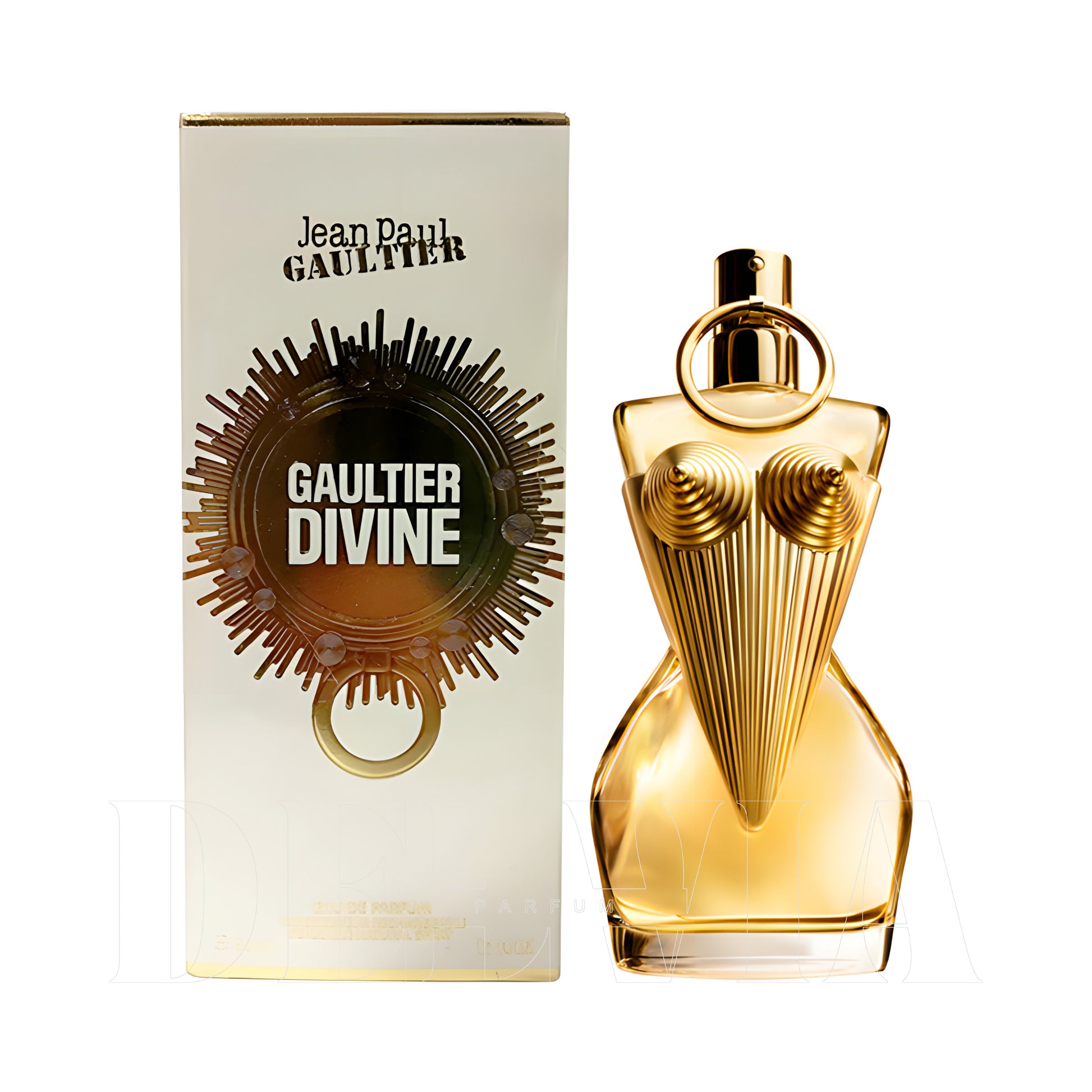 Jean Paul Gaultier Divine 20 ml dekant parfüm — kutu ve şişe görseli