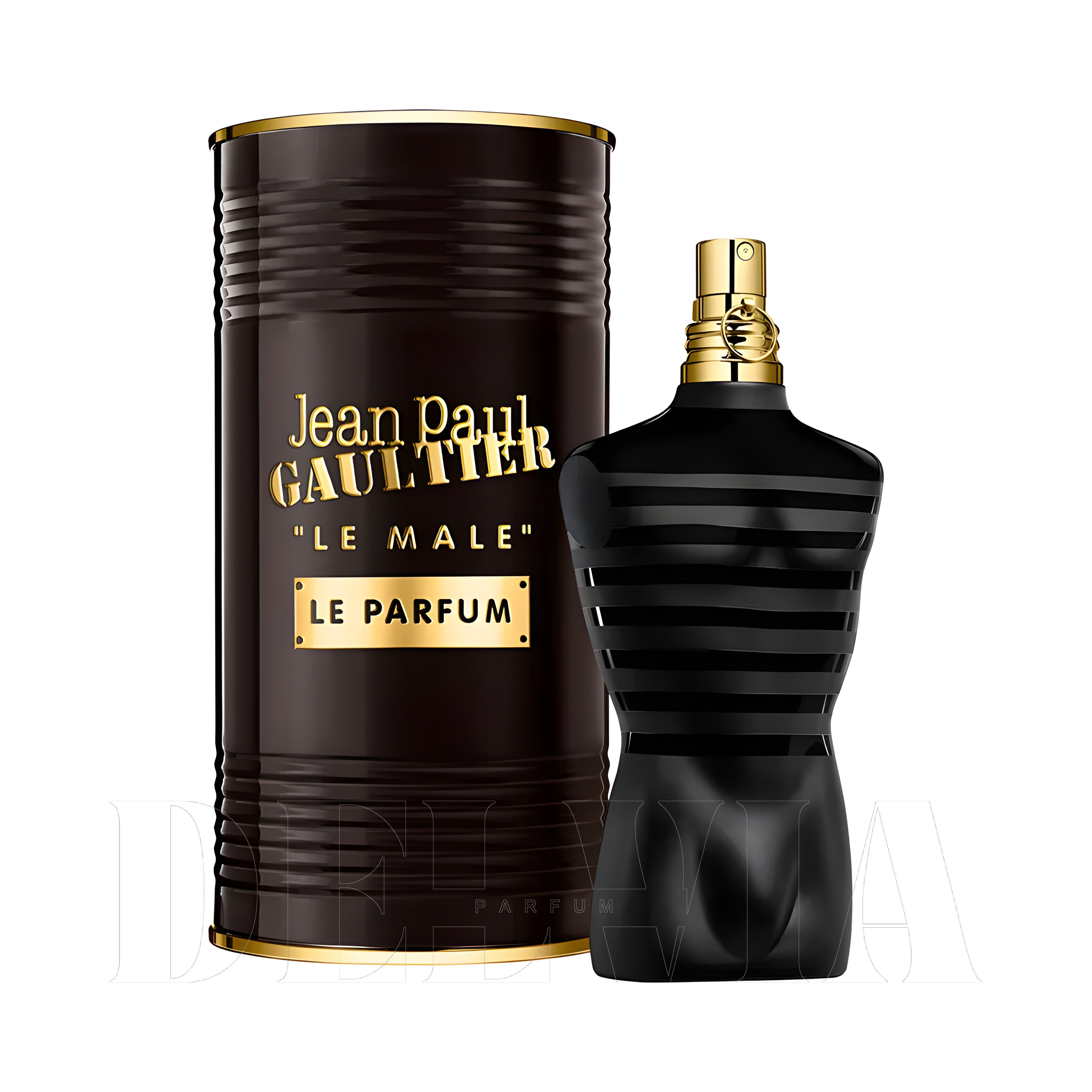 Jean Paul Gaultier Le Male Le Parfum 1 ml dekant parfüm — kutu ve şişe görseli