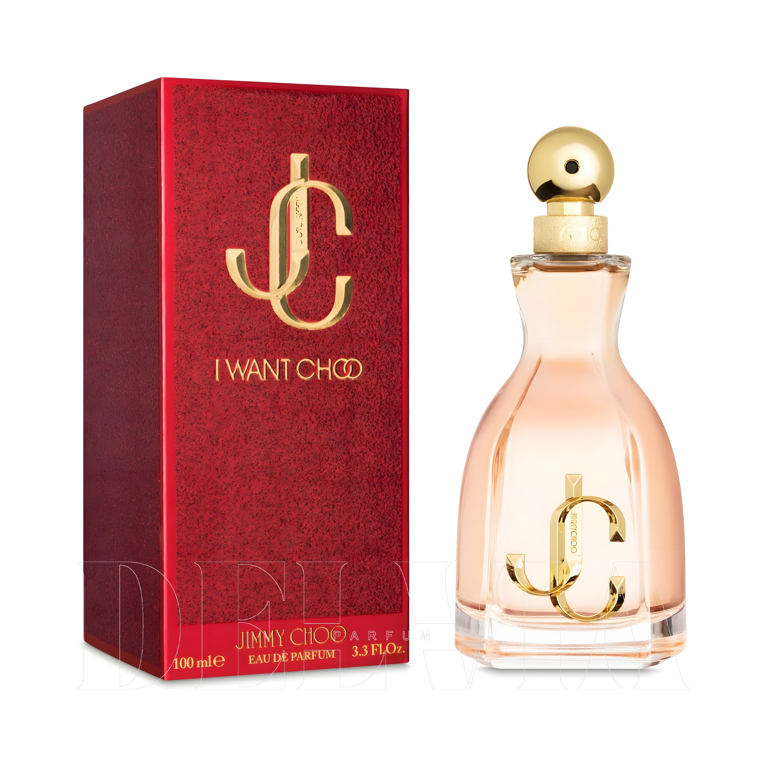 Jimmy Choo I Want Choo 8 ml dekant parfüm — kutu ve şişe görseli