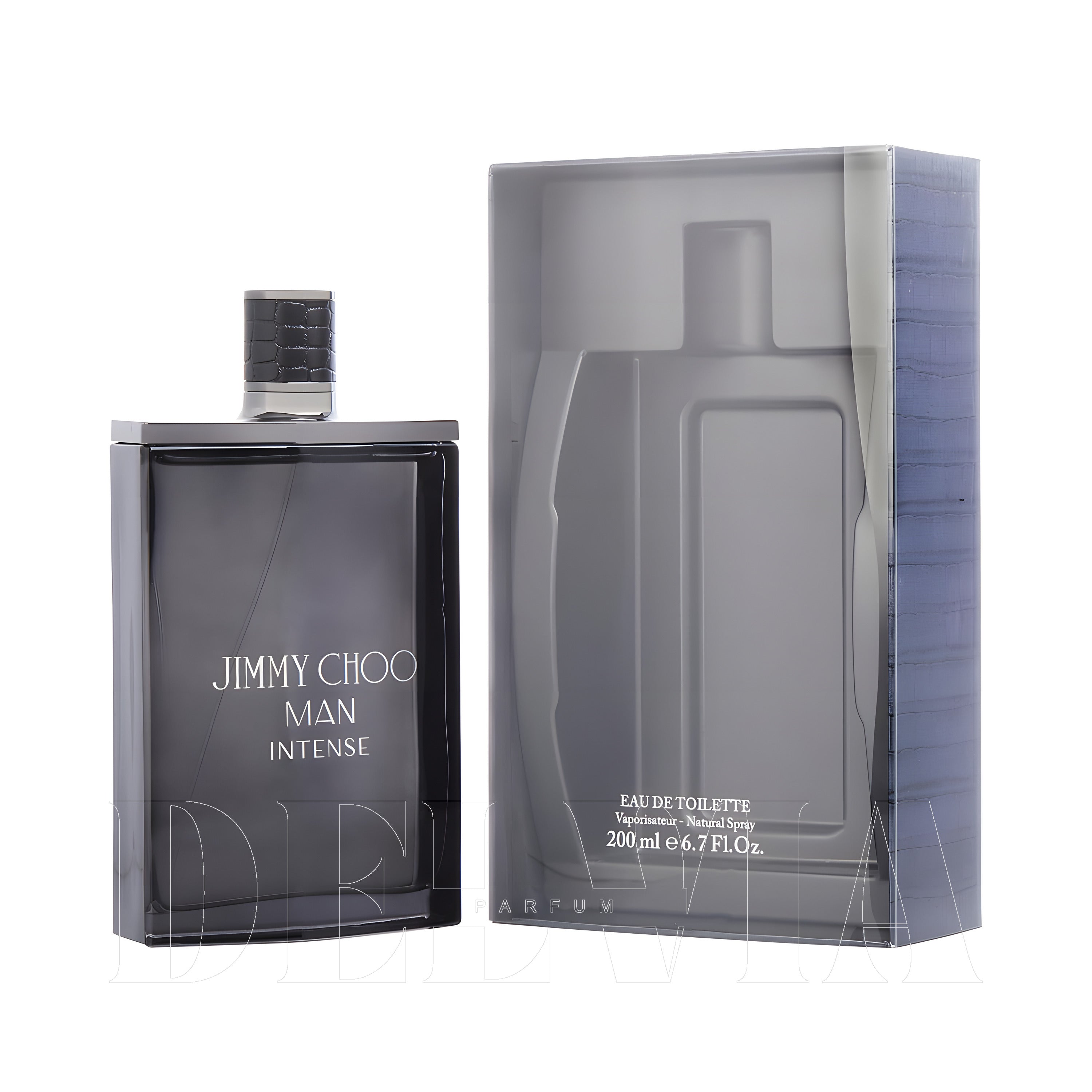 Jimmy Choo Man Intense 3 ml dekant parfüm — kutu ve şişe görseli