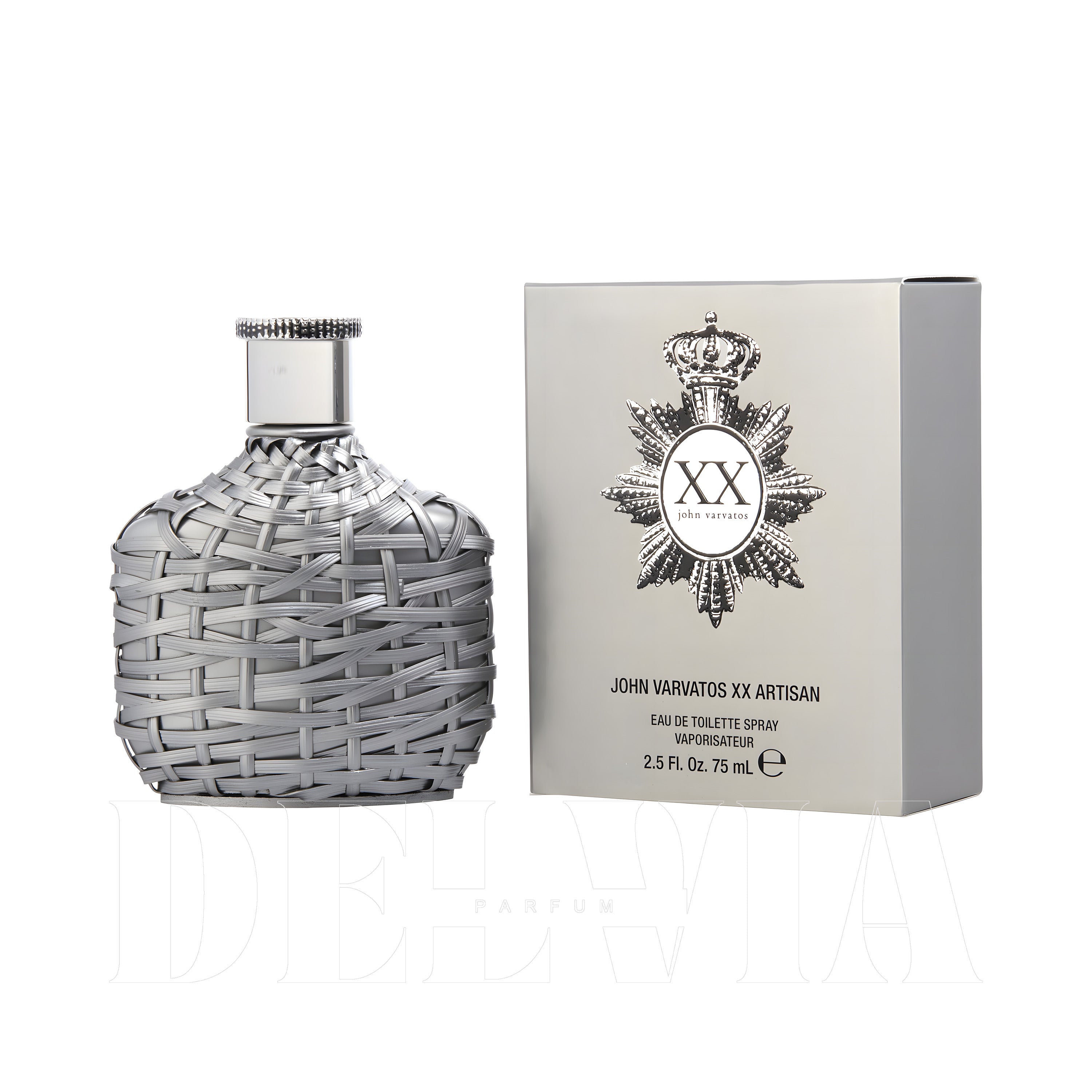 John Varvatos Xx Artisan 5 ml dekant parfüm — kutu ve şişe görseli