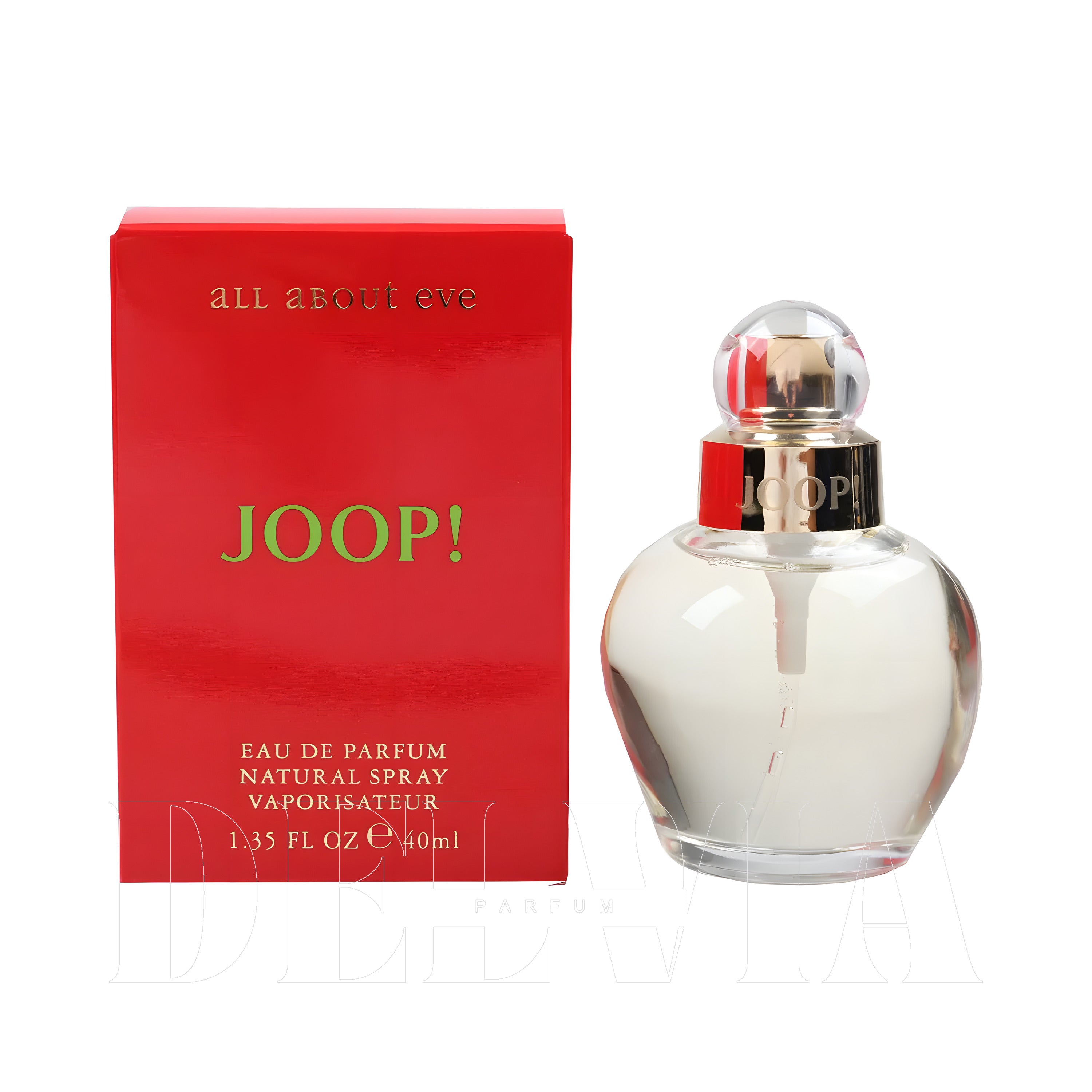 Joop All About Eve 1 ml dekant parfüm — kutu ve şişe görseli