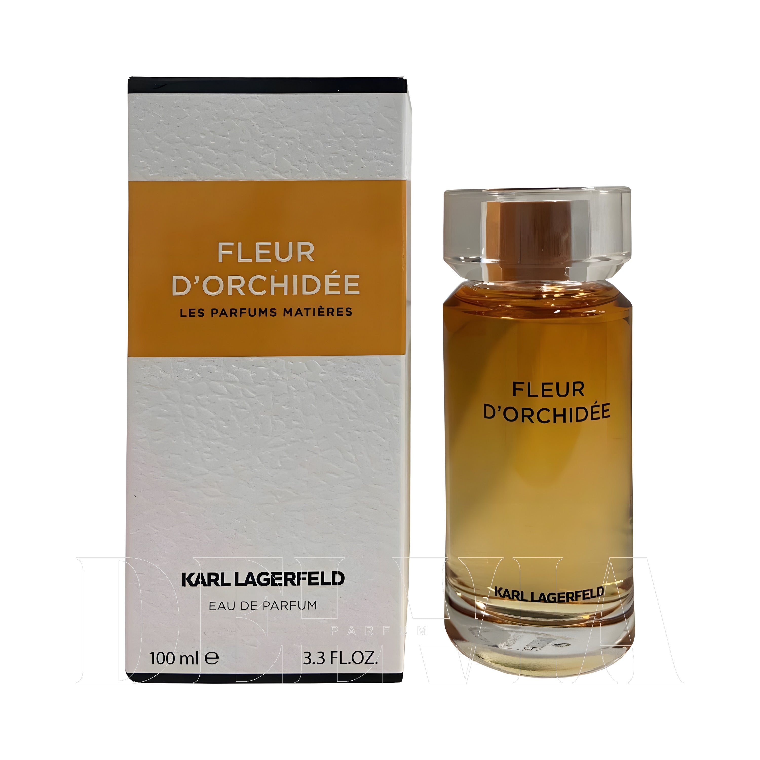 Karl Lagerfeld Fleur D Orchidee 3 ml dekant parfüm — kutu ve şişe görseli
