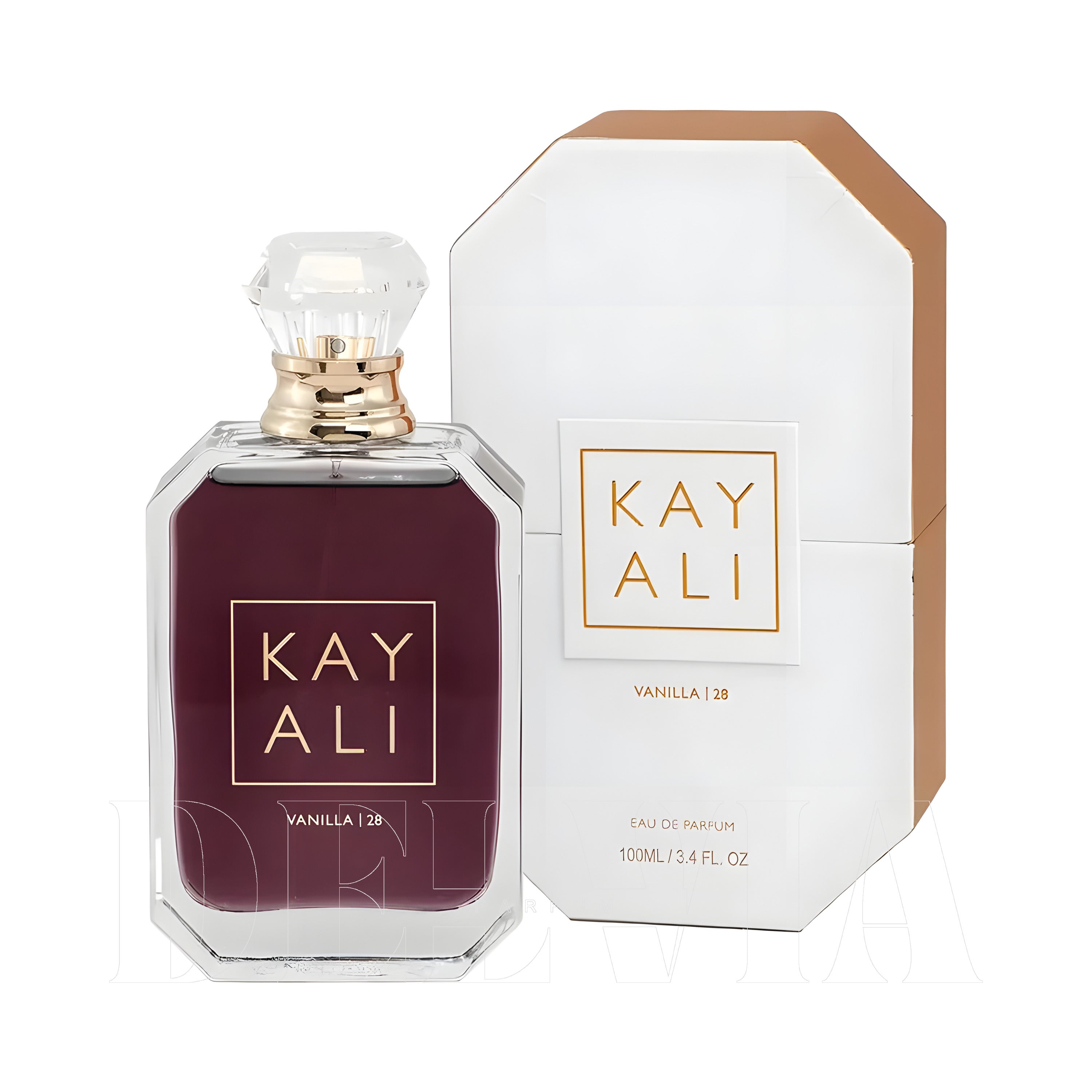 Kayali Vanilla 28 3 ml dekant parfüm — kutu ve şişe görseli