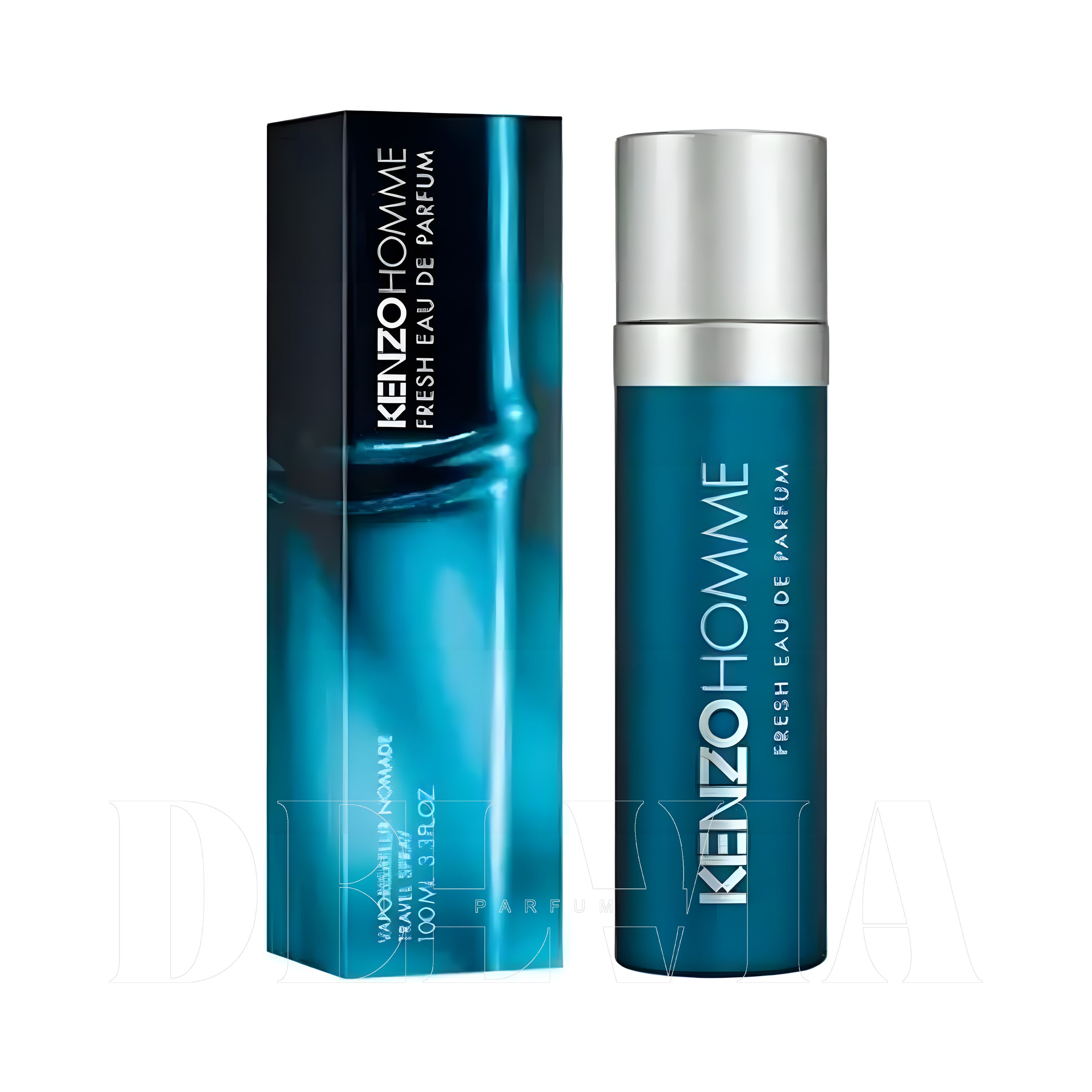 Kenzo Homme Fresh 5 ml dekant parfüm — kutu ve şişe görseli