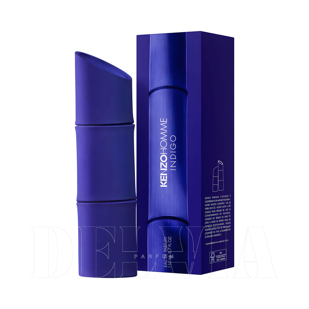 Kenzo Homme Indigo 2 ml dekant parfüm — şişe+kutu görseli
