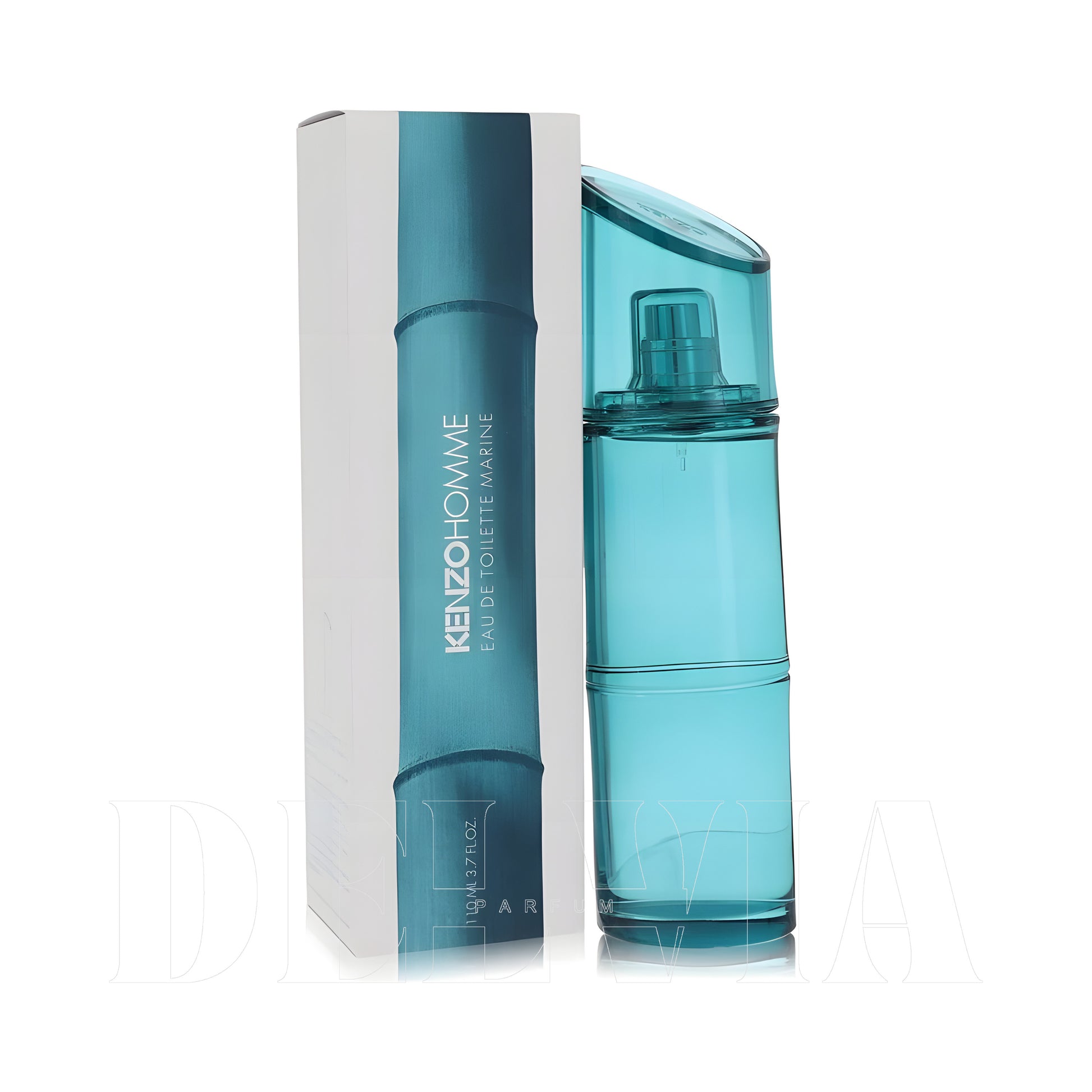Kenzo Homme Marine 1 ml dekant parfüm — kutu ve şişe görseli