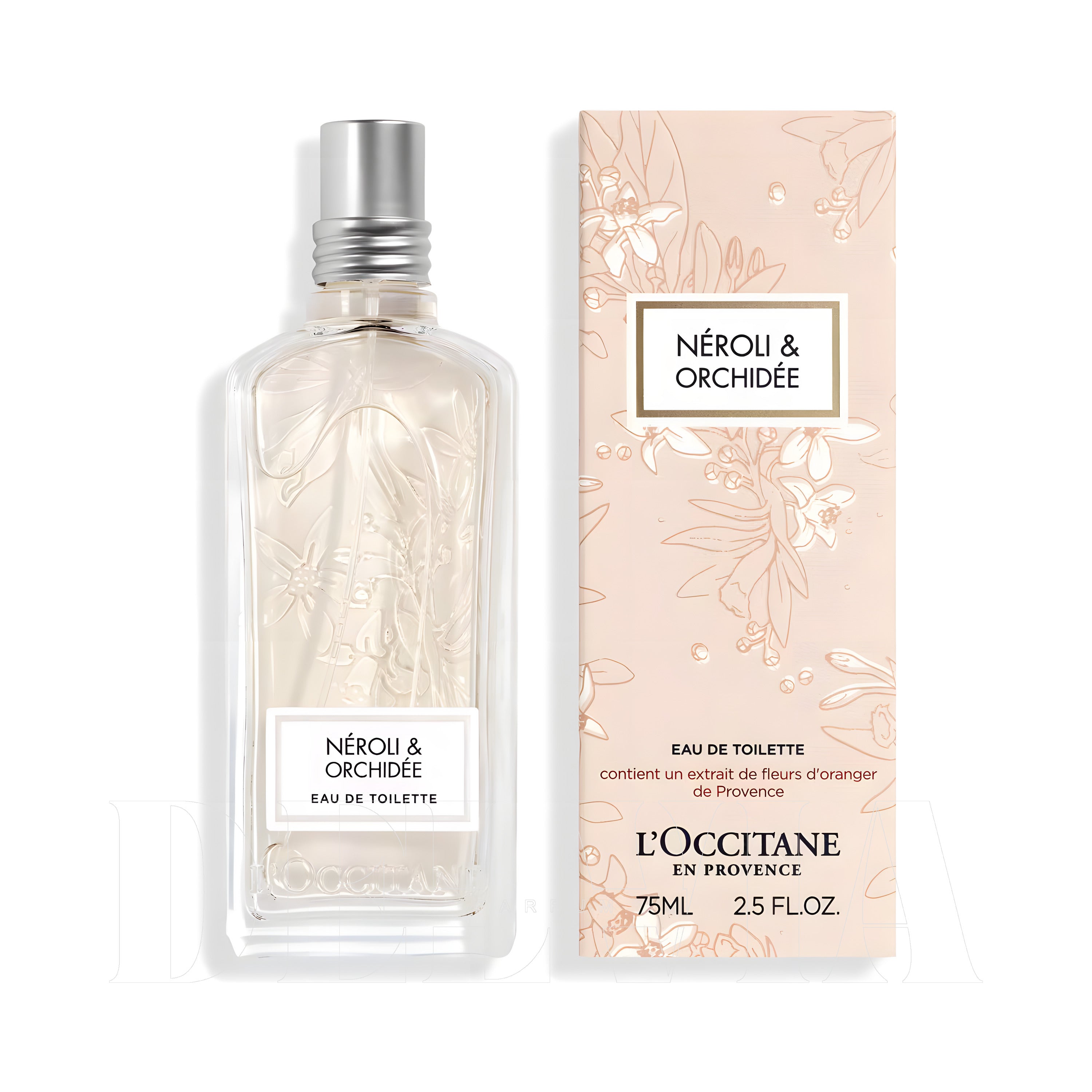 L Occitane Neroli Orchidee 8 ml dekant parfüm — kutu ve şişe görseli