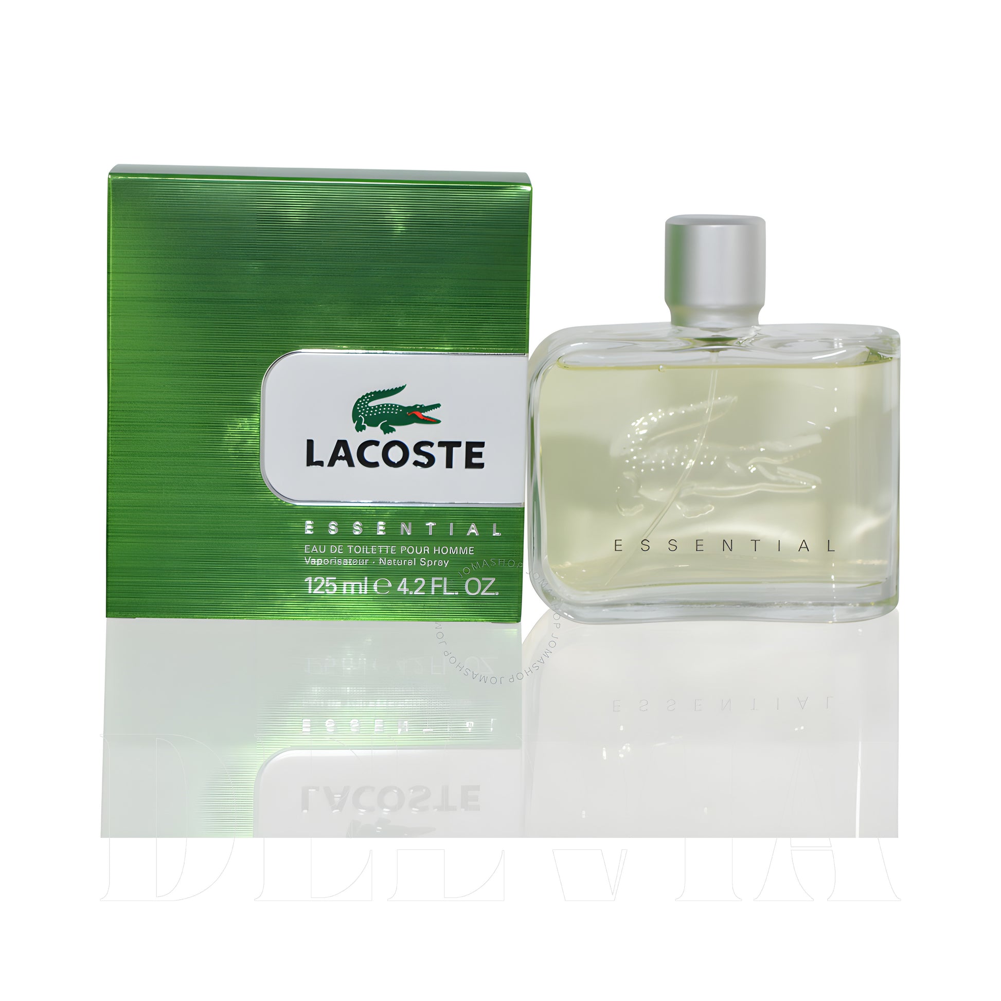 Lacoste Essential 5 ml dekant parfüm — kutu ve şişe görseli