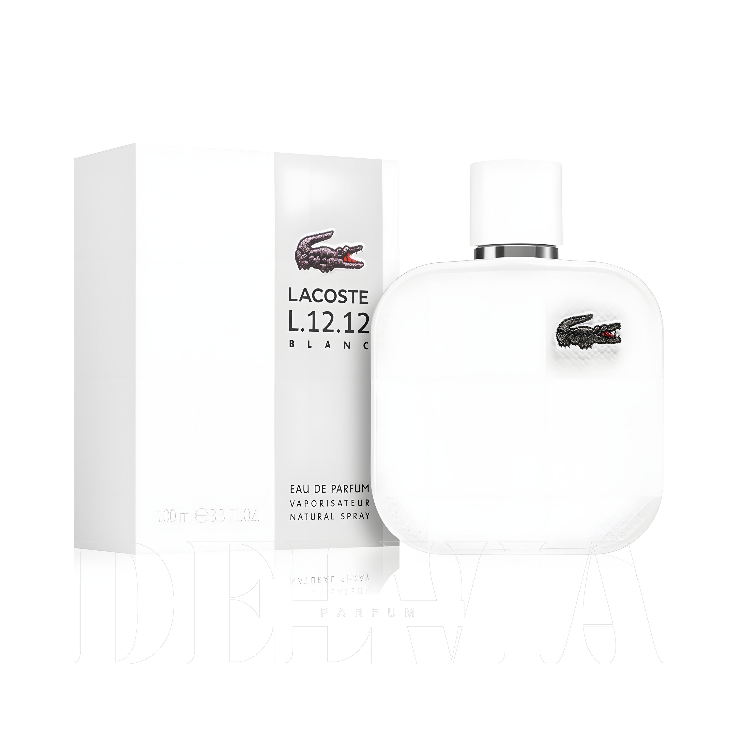 Lacoste L 12 12 Blanc Kokulu Mum — kutu ve şişe görseli