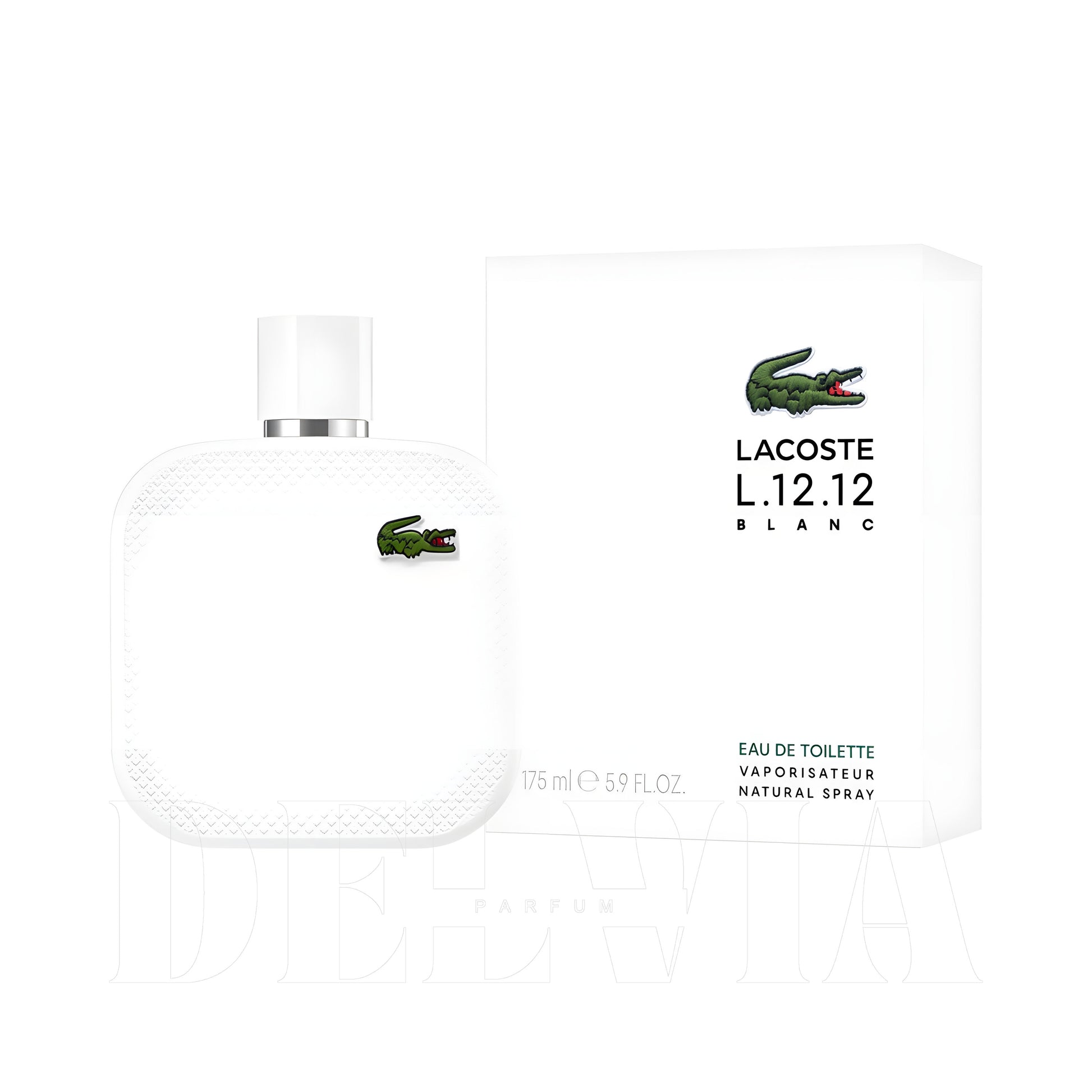 Lacoste L 12 12 Blanc Tam Boy Parfum — kutu ve şişe görseli