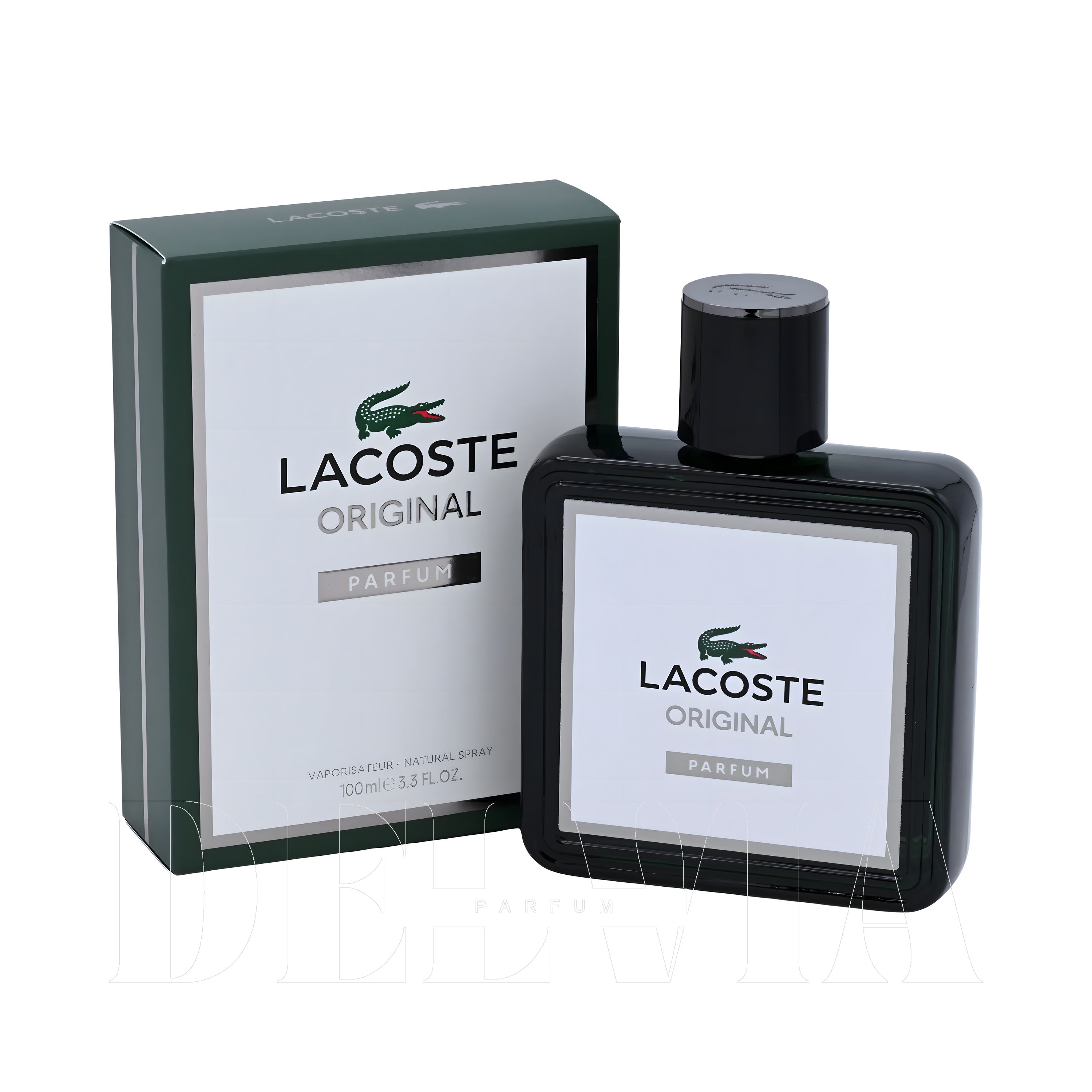 Lacoste Original Katı Parfum — kutu ve şişe görseli
