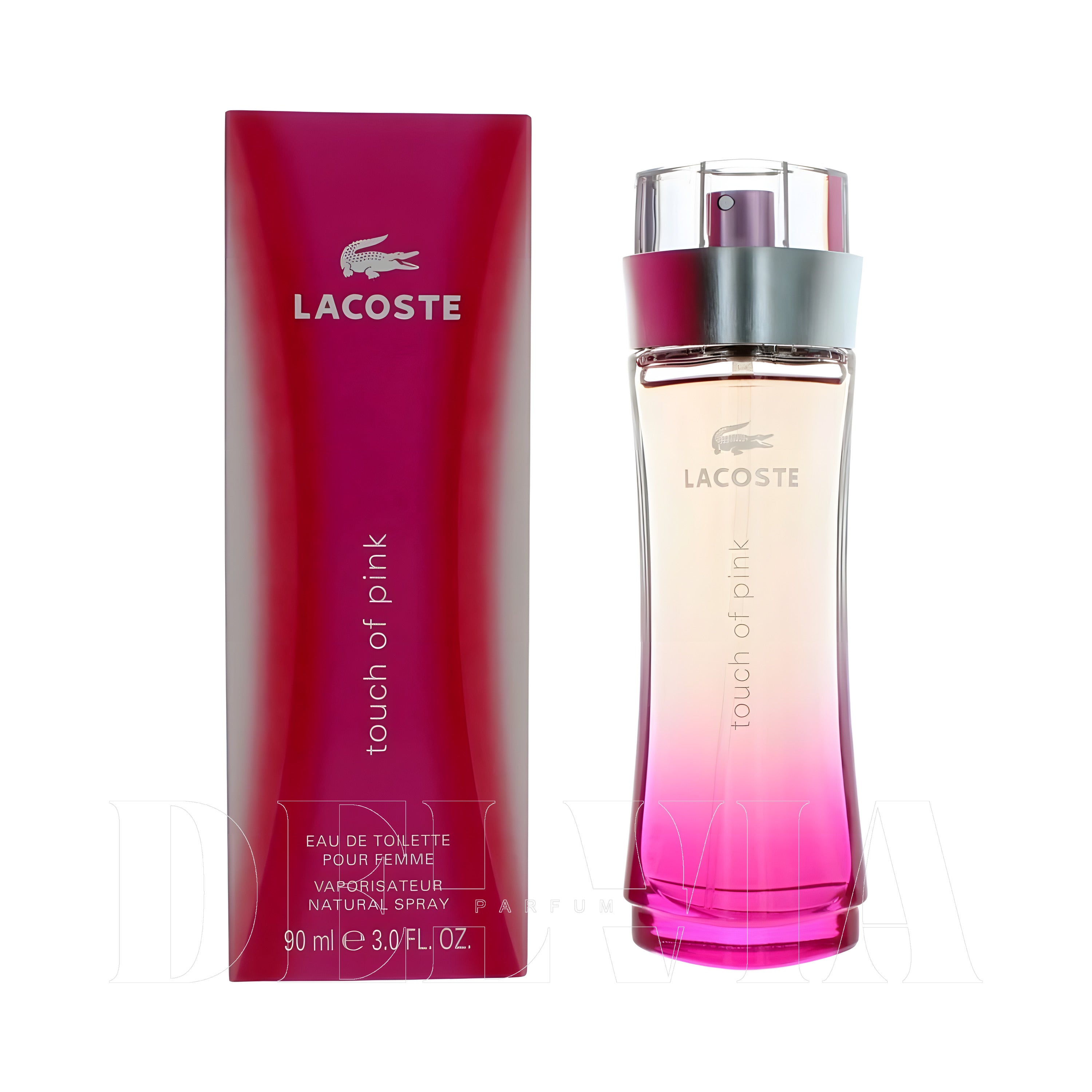Lacoste Touch Of Pink 20 ml dekant parfüm — kutu ve şişe görseli