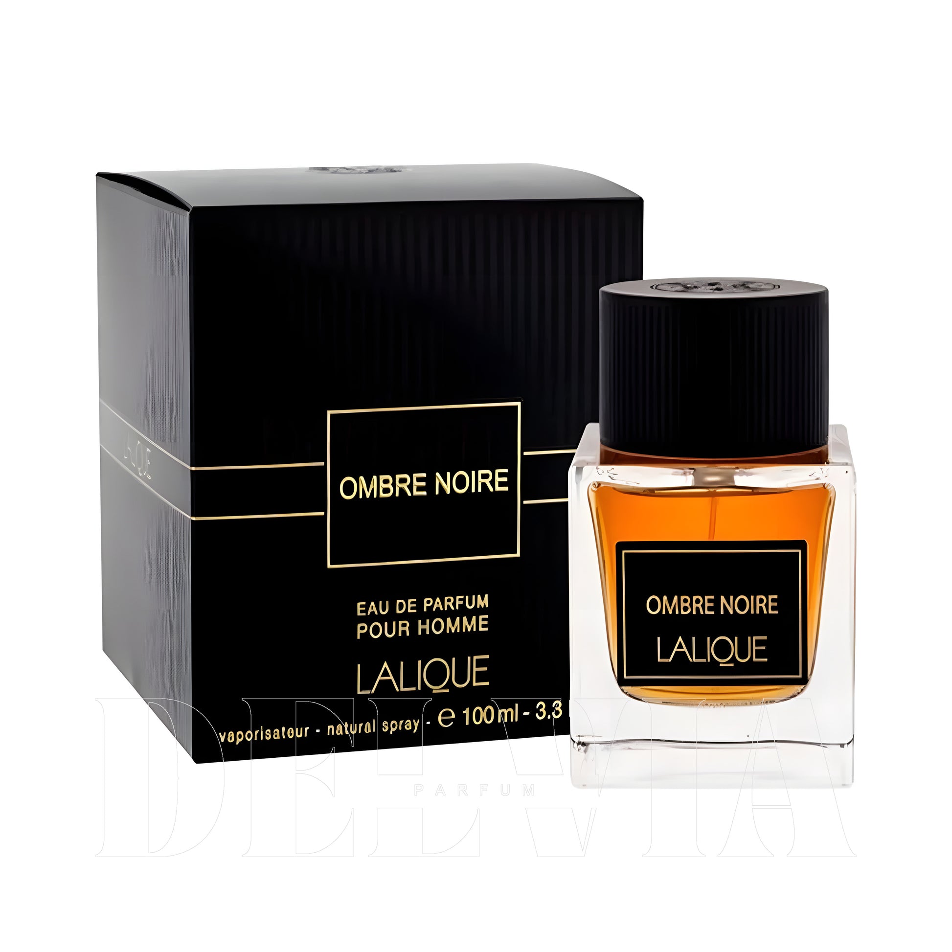 Lalique Ombre Noire 30 Ml dekant parfüm Parfum — kutu ve şişe görseli