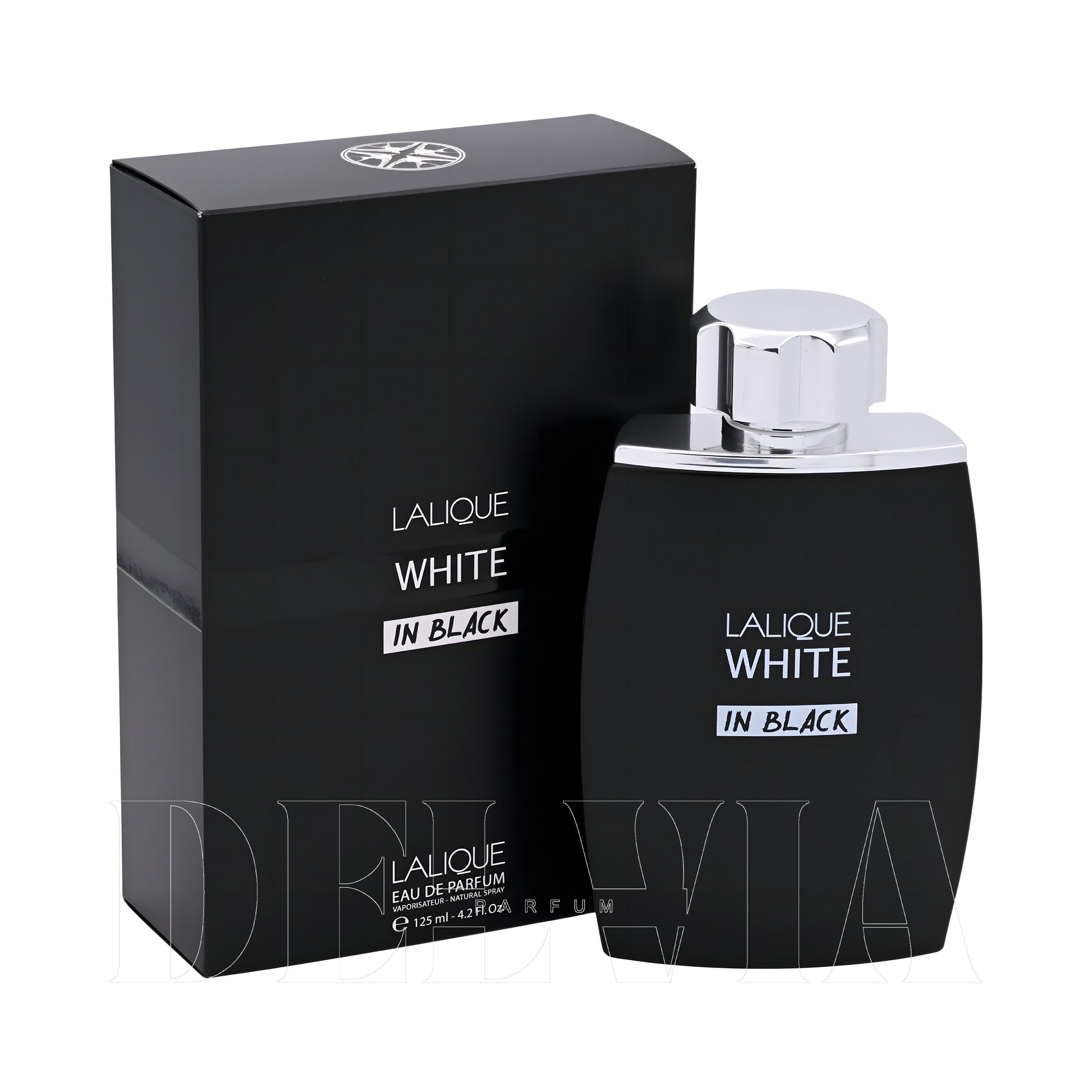 Lalique White In Black 20 ml dekant parfüm — kutu ve şişe görseli