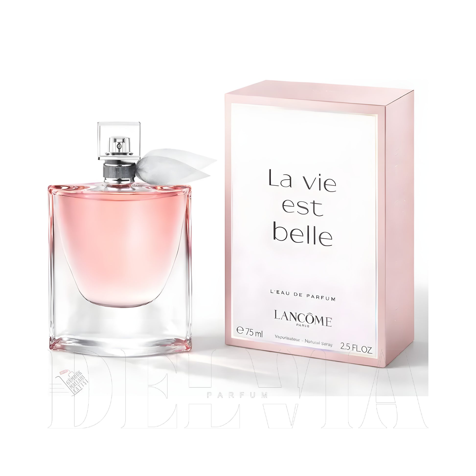 Lancome La Vie Est Belle 8 ml dekant parfüm — kutu ve şişe görseli