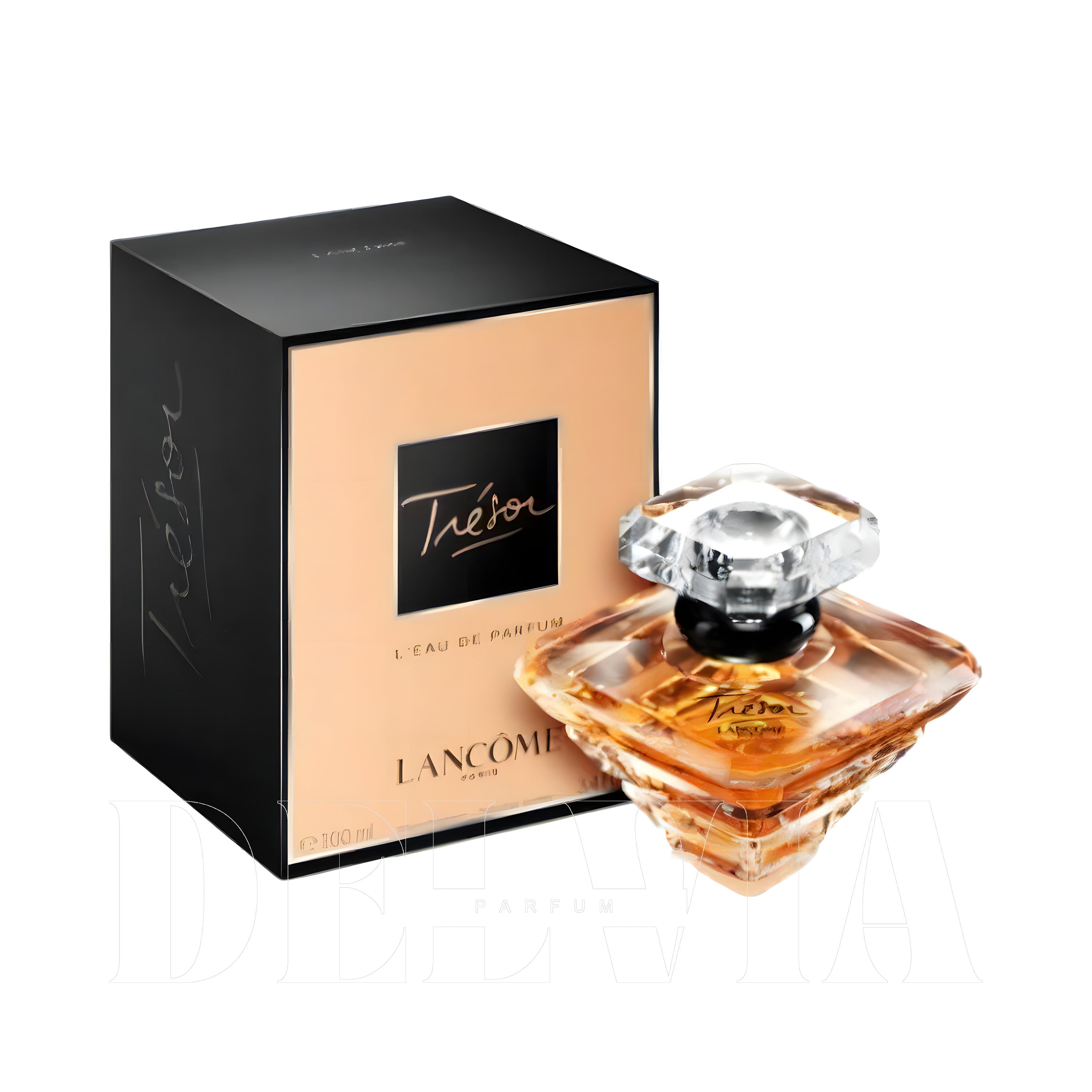 Lancome Tresor 1 ml dekant parfüm — kutu ve şişe görseli