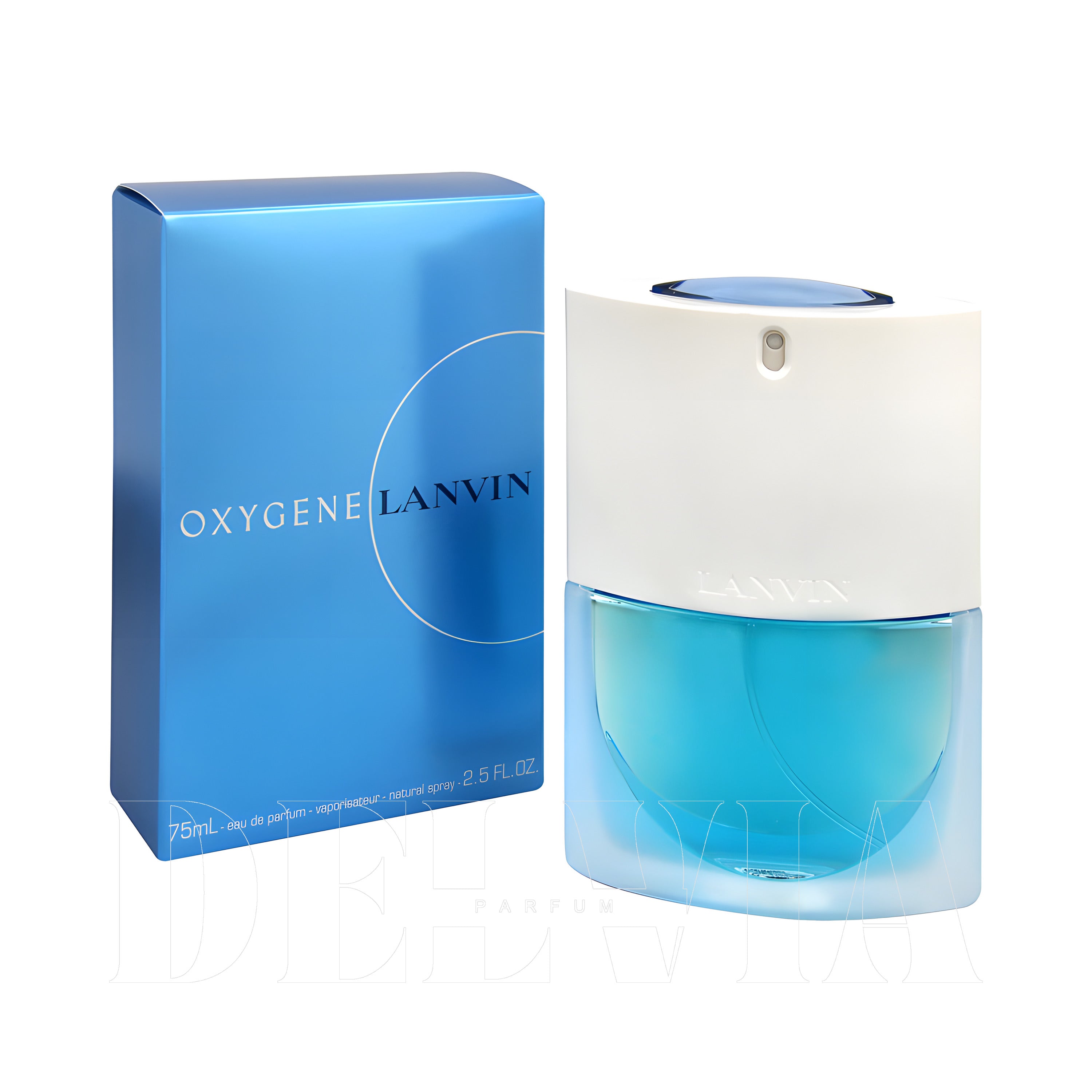 Lanvin Oxygene 8 ml dekant parfüm — kutu ve şişe görseli