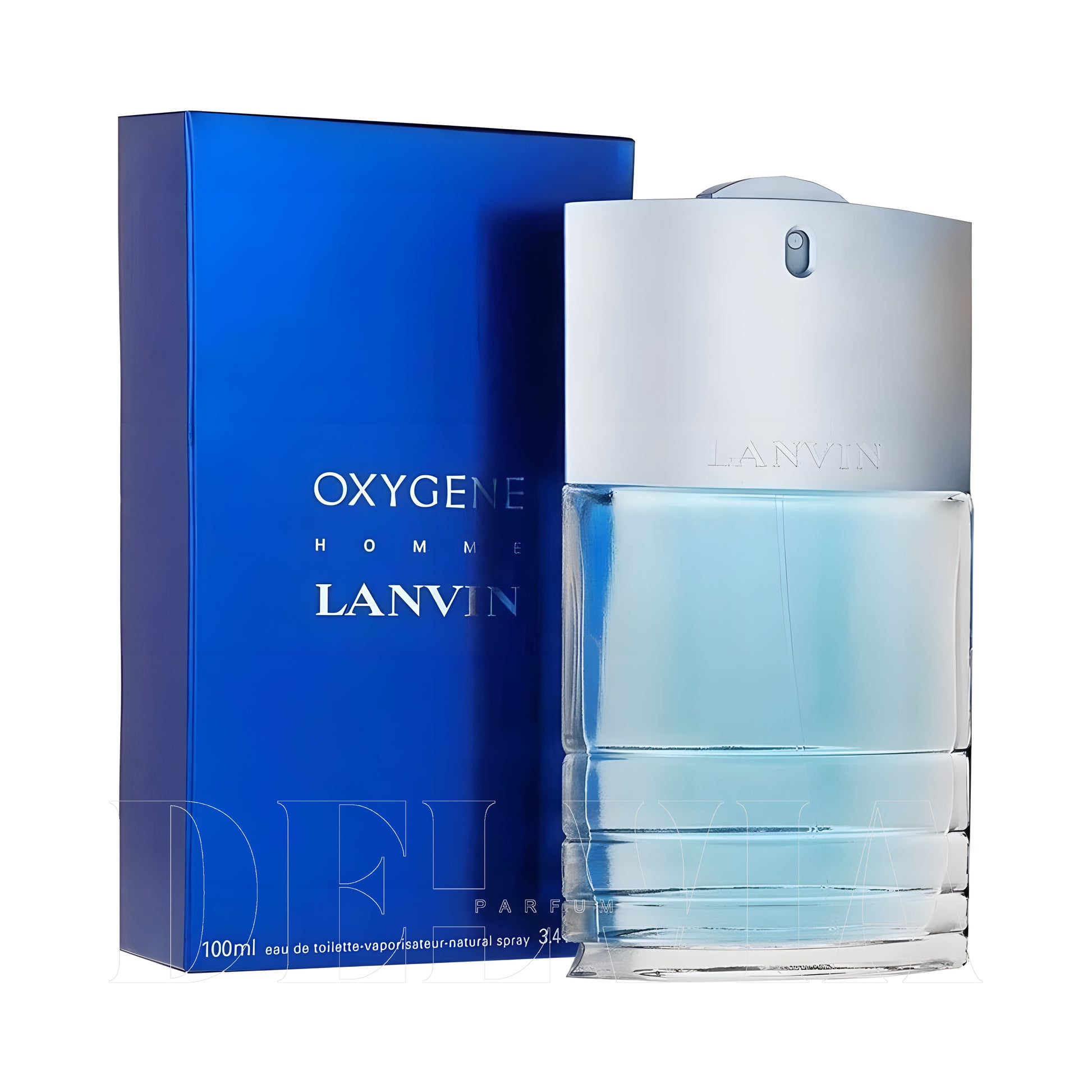 Lanvin Oxygene Homme 8 ml dekant parfüm — kutu ve şişe görseli