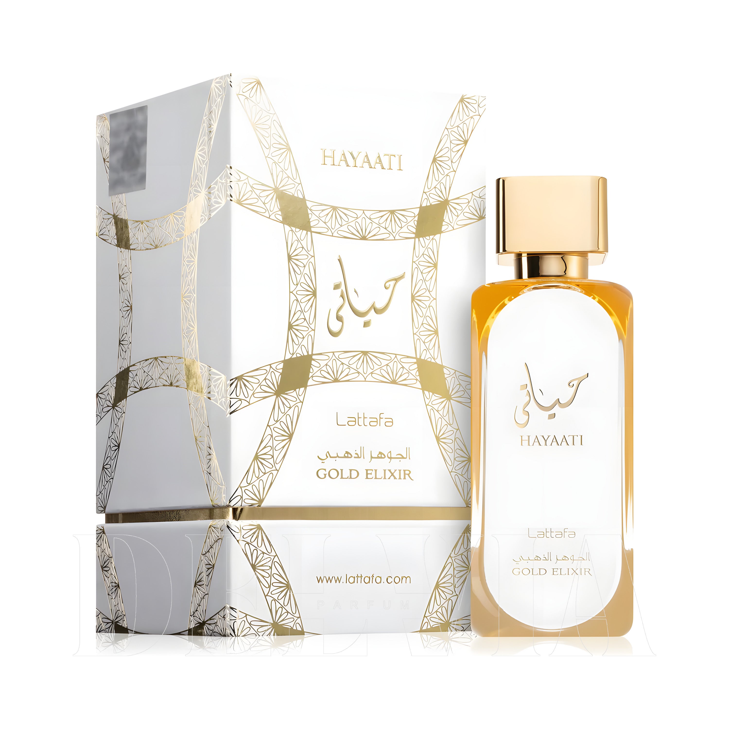 Lattafa Hayaati Gold Elixir 5 ml dekant parfüm — şişe görseli