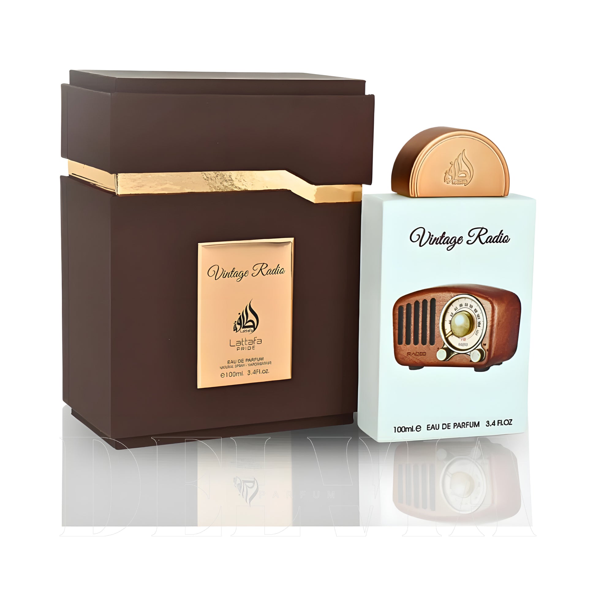 Lattafa Vintage Radio Araba Kokusu — kutu ve şişe görseli