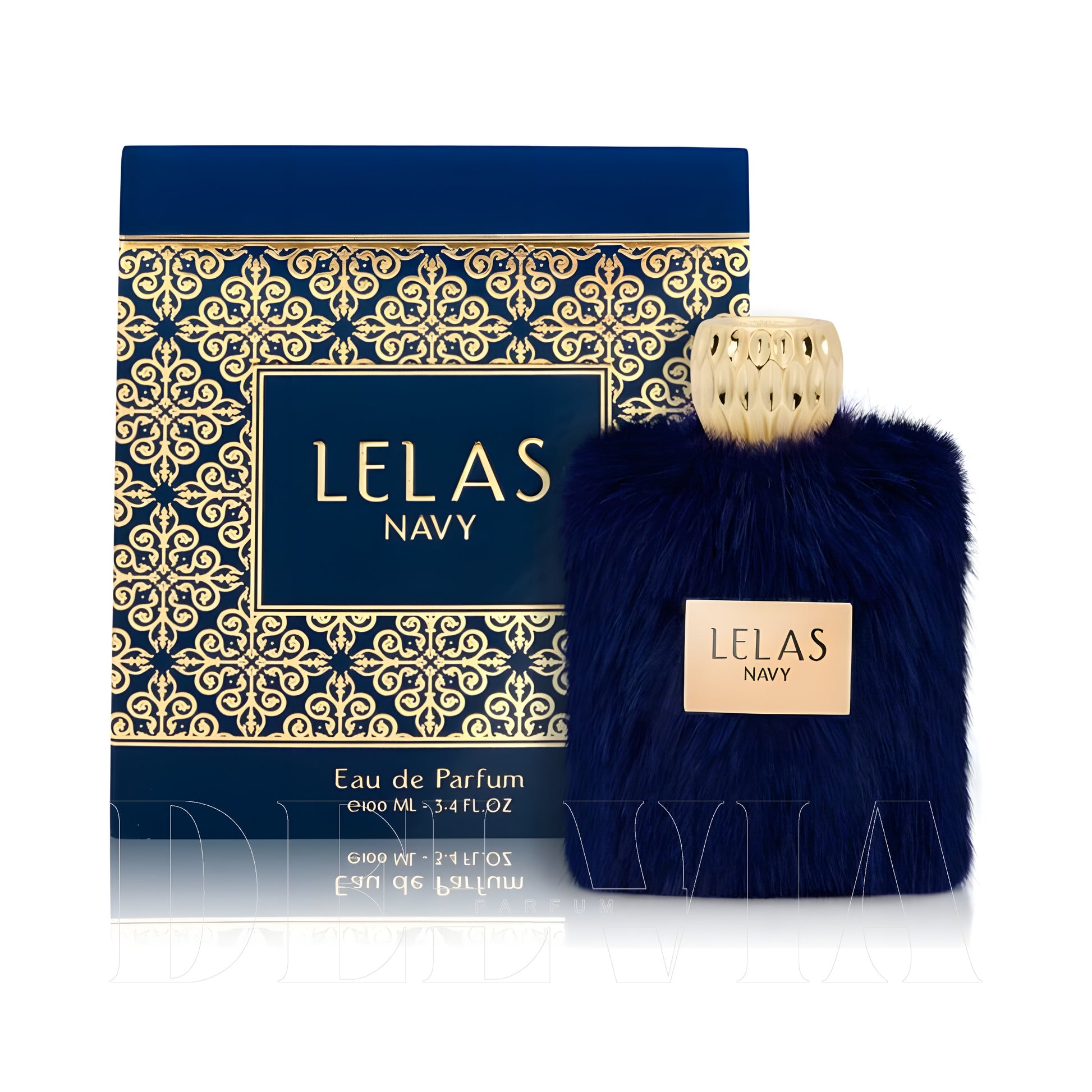 Lelas 1447 Navy 30 ml dekant parfüm — kutu ve şişe görseli