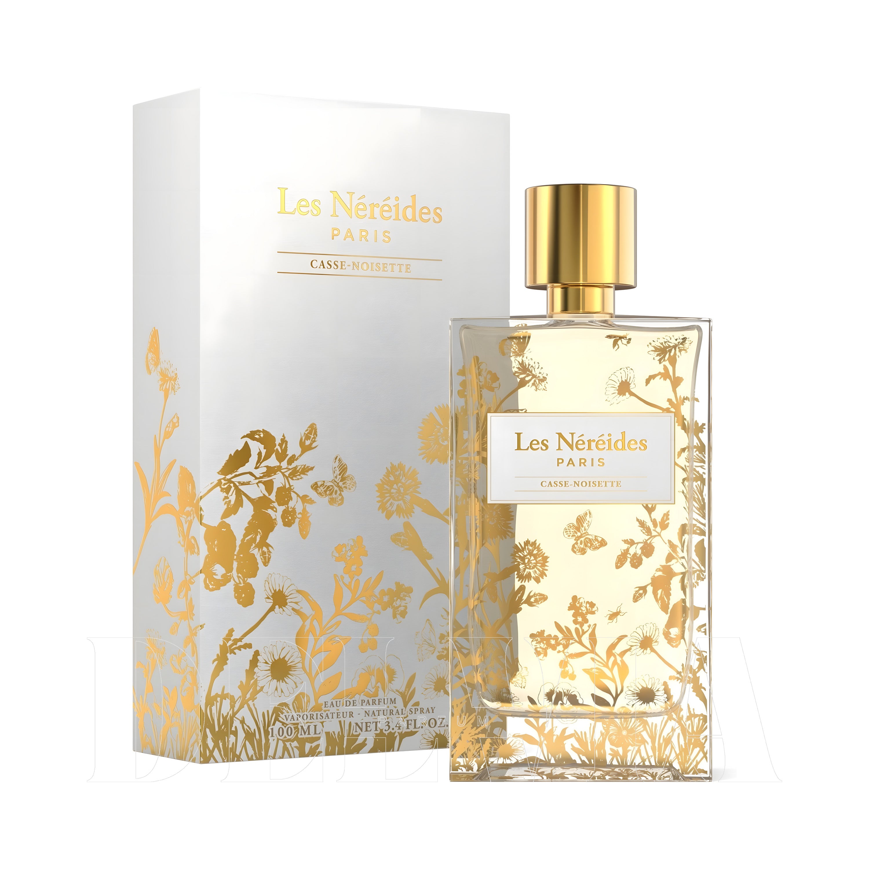 Les Nereides Casse Noisette 8 ml dekant parfüm — kutu ve şişe görseli