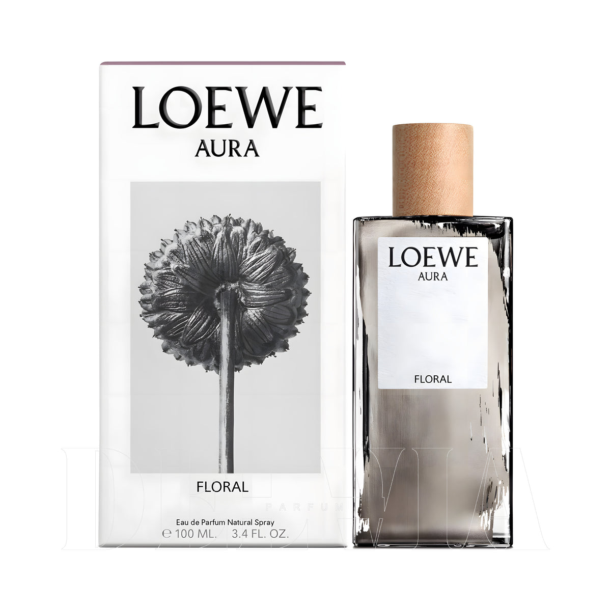 Loewe Aura Floral Edp 8 ml dekant parfüm — kutu ve şişe görseli