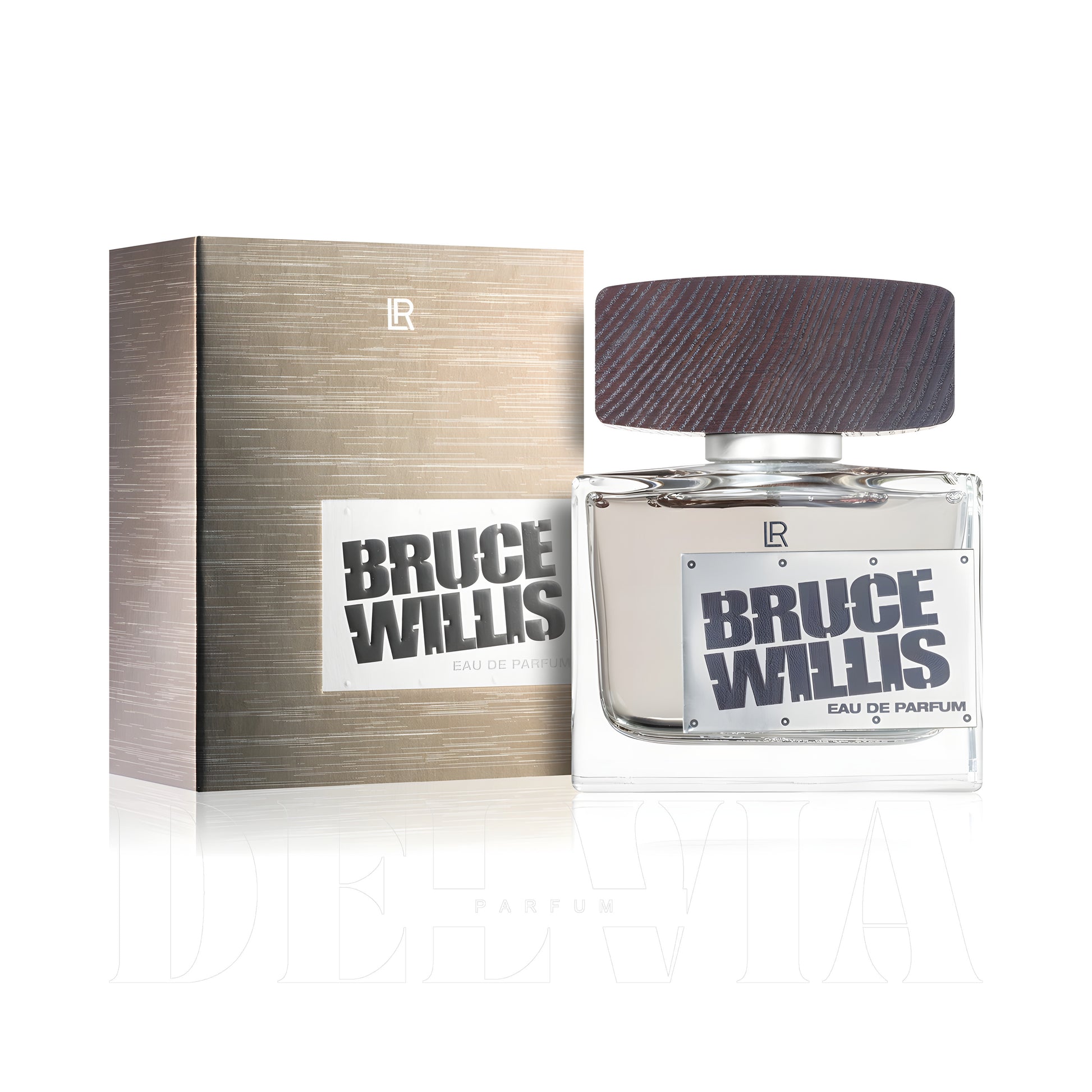 Lr Bruce Willis 3 ml dekant parfüm — kutu ve şişe görseli