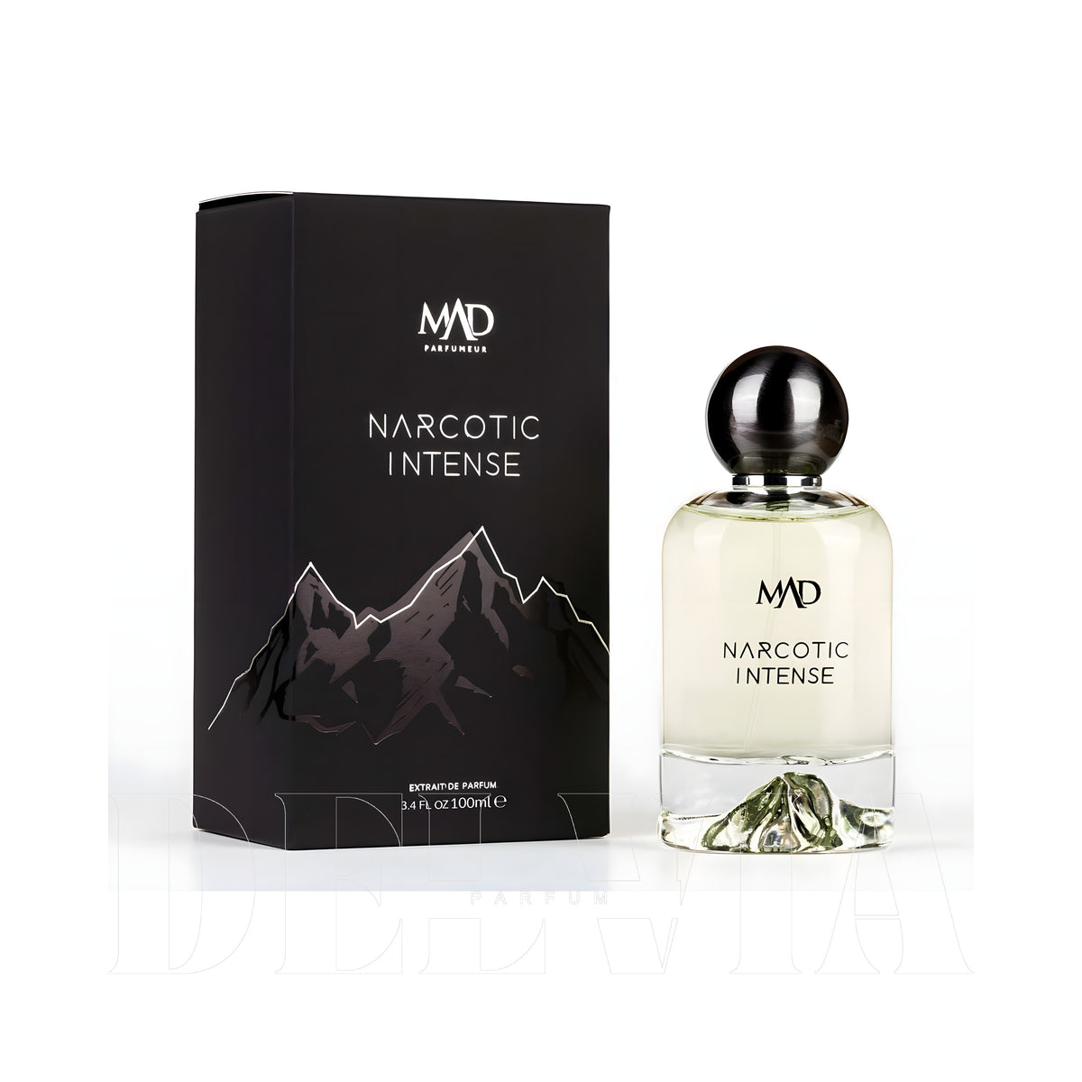 Mad Narcotic Intense 2 ml dekant parfüm — kutu ve şişe görseli