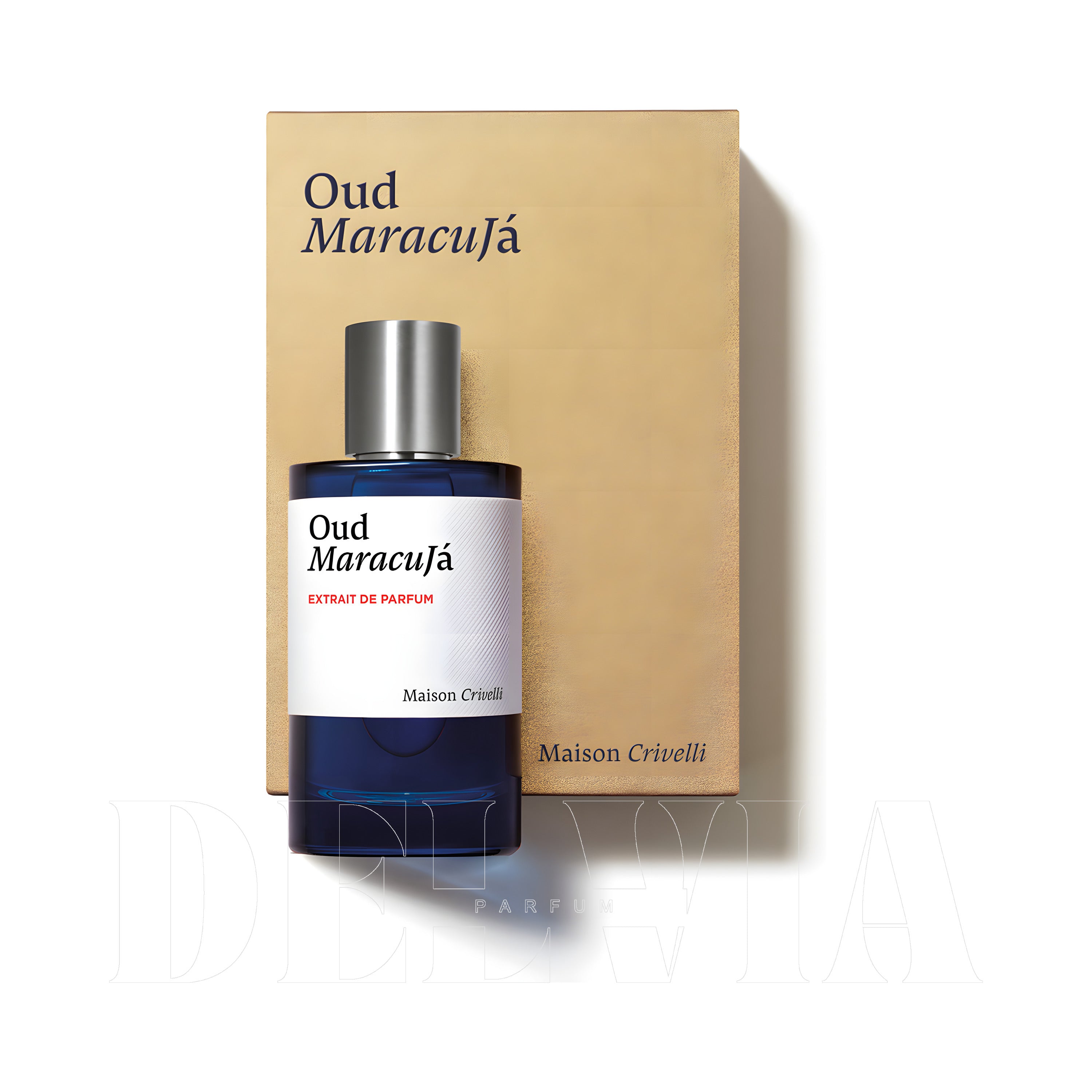 Maison Crivelli Oud Maracuja Extrait De Parfum 10 ml dekant parfüm — kutu ve şişe görseli