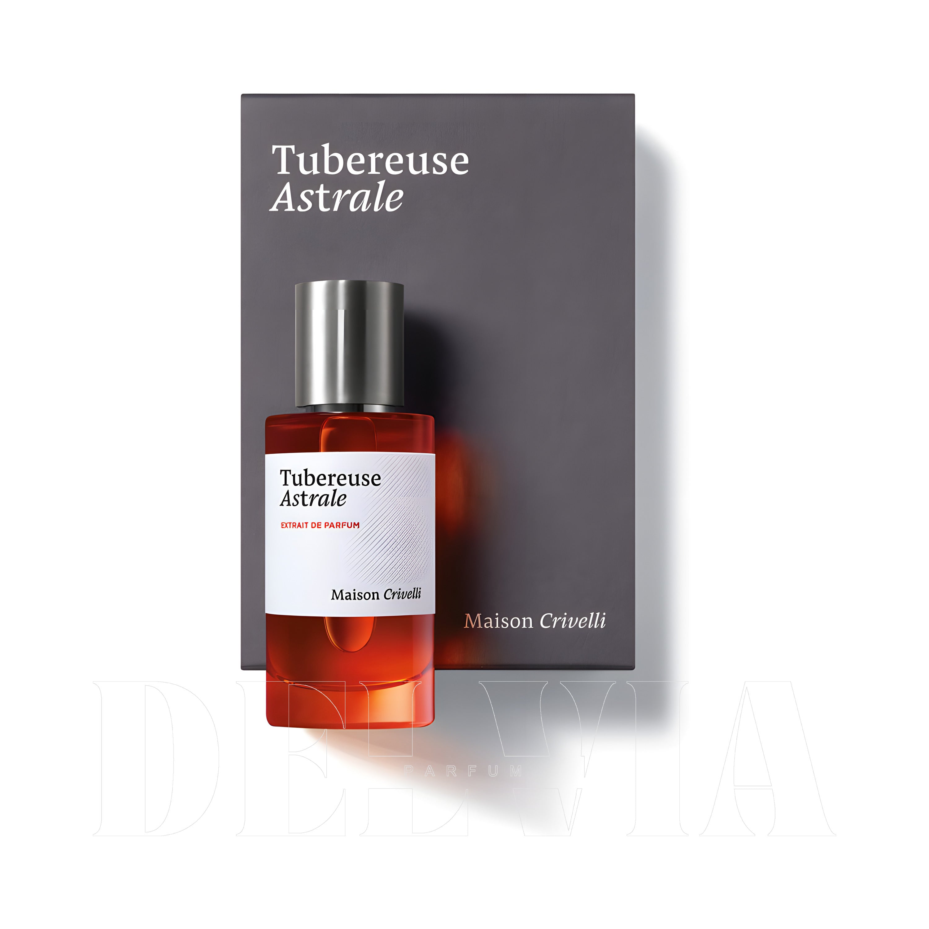 Maison Crivelli Tubereuse Astrale Extrait De Parfum 2 ml dekant parfüm — kutu ve şişe görseli