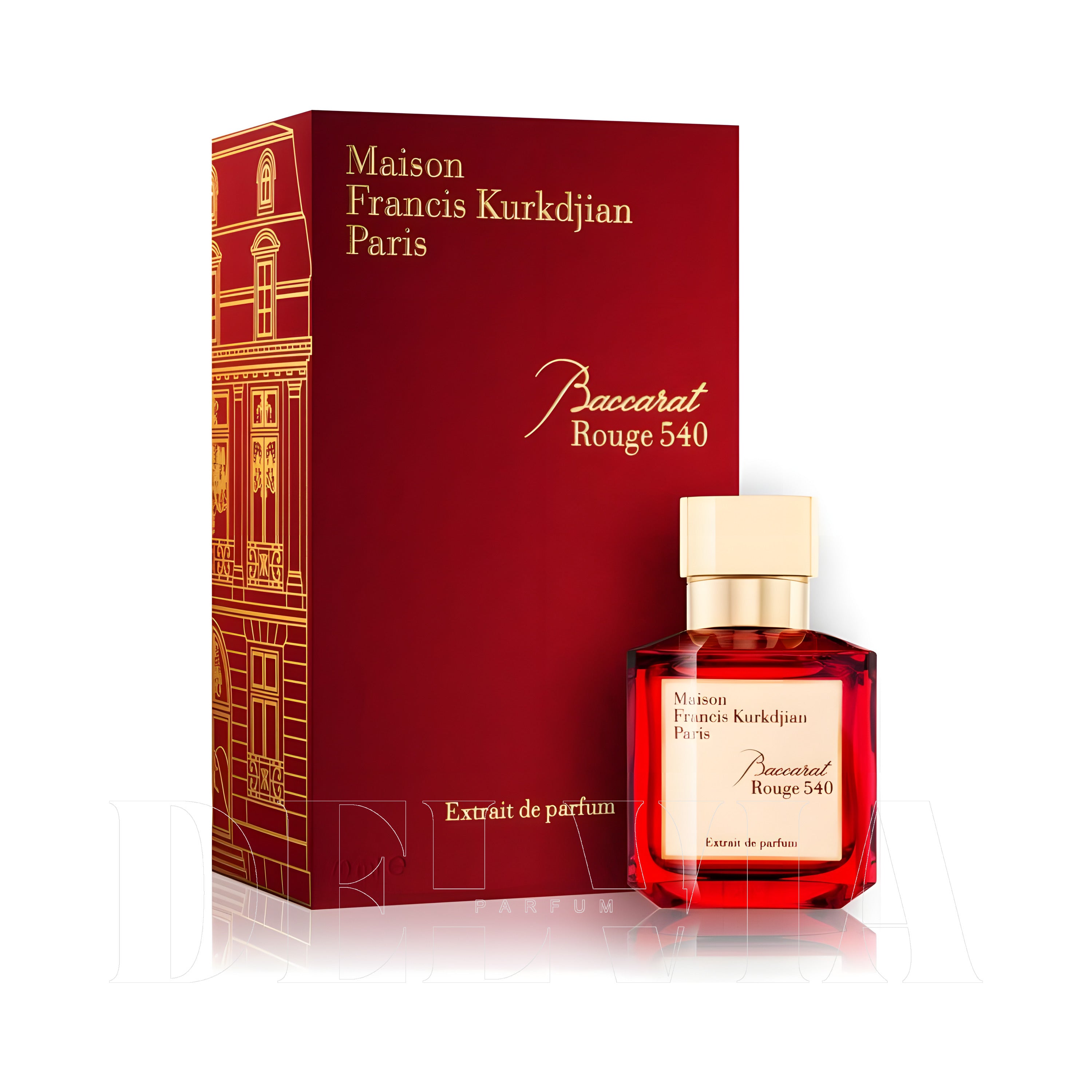 Maison Francis Kurkdjian Baccarat Rouge 540 Extrait 1 ml dekant parfüm — kutu ve şişe görseli