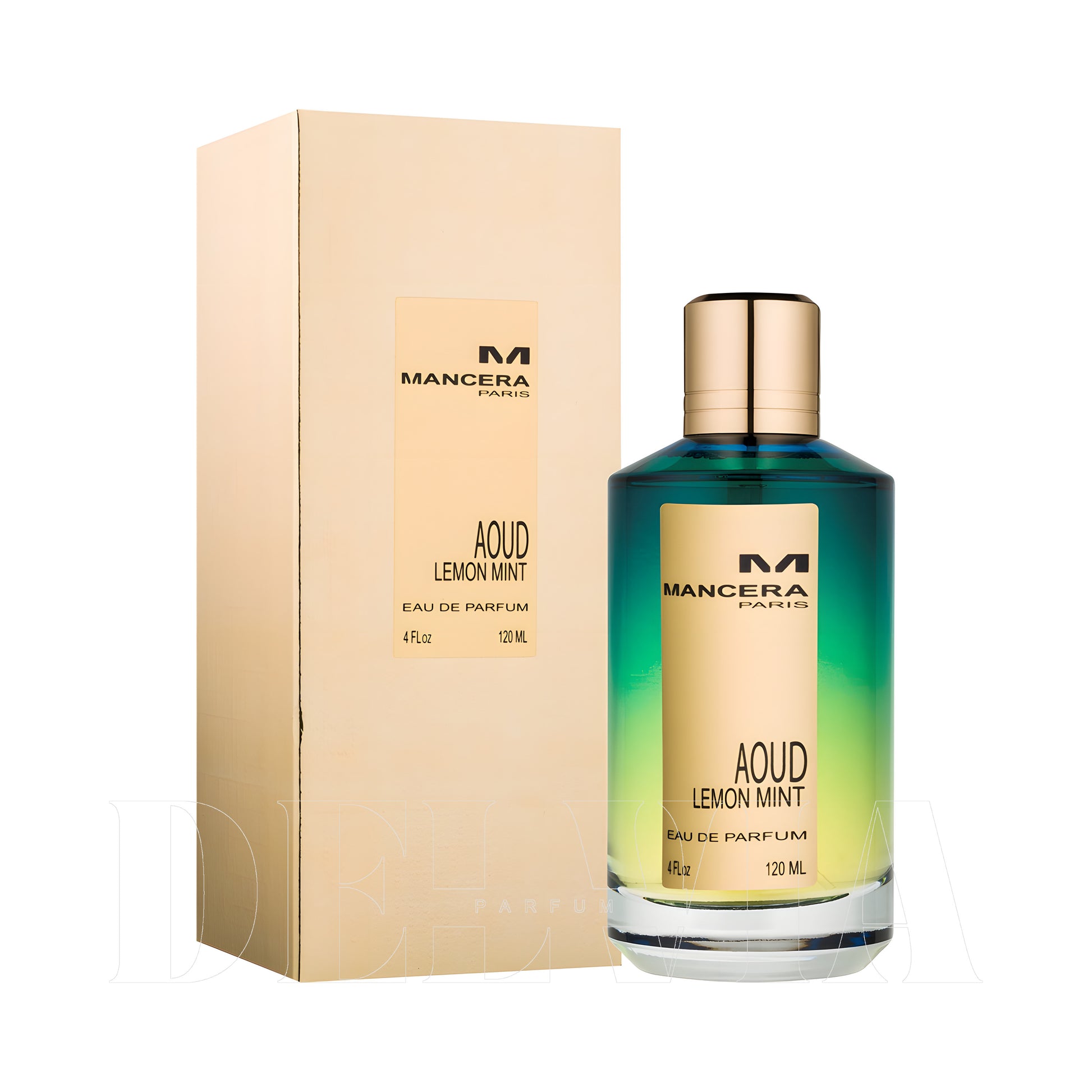 Mancera Aoud Lemon Mint 20 ml dekant parfüm — kutu ve şişe görseli