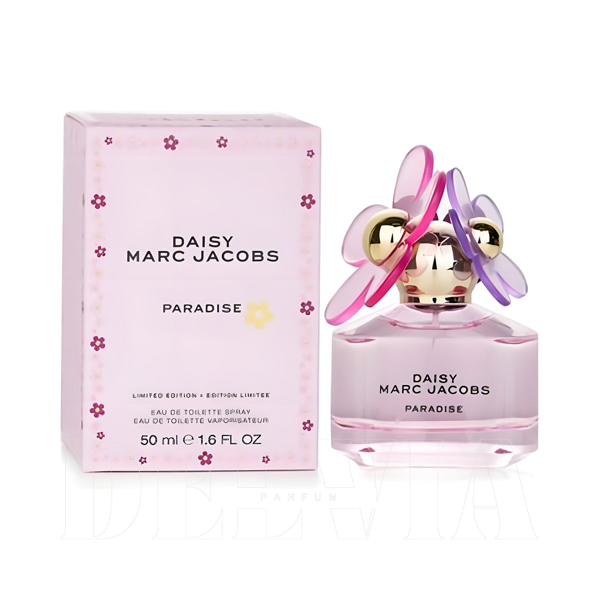 Marc Jacobs Daisy Paradise Edp 8 ml dekant parfüm — kutu ve şişe görseli